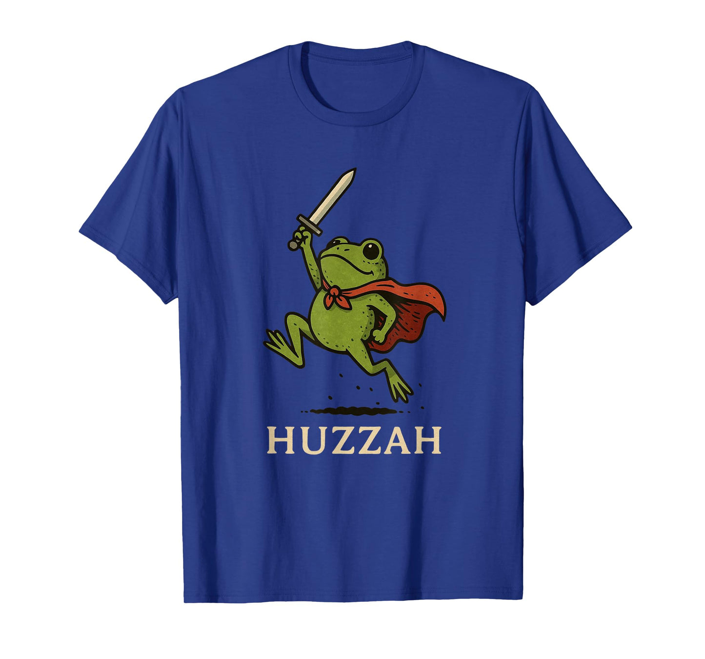Huzzah Frog Knight Funny Sword Meme Quote T-Shirt