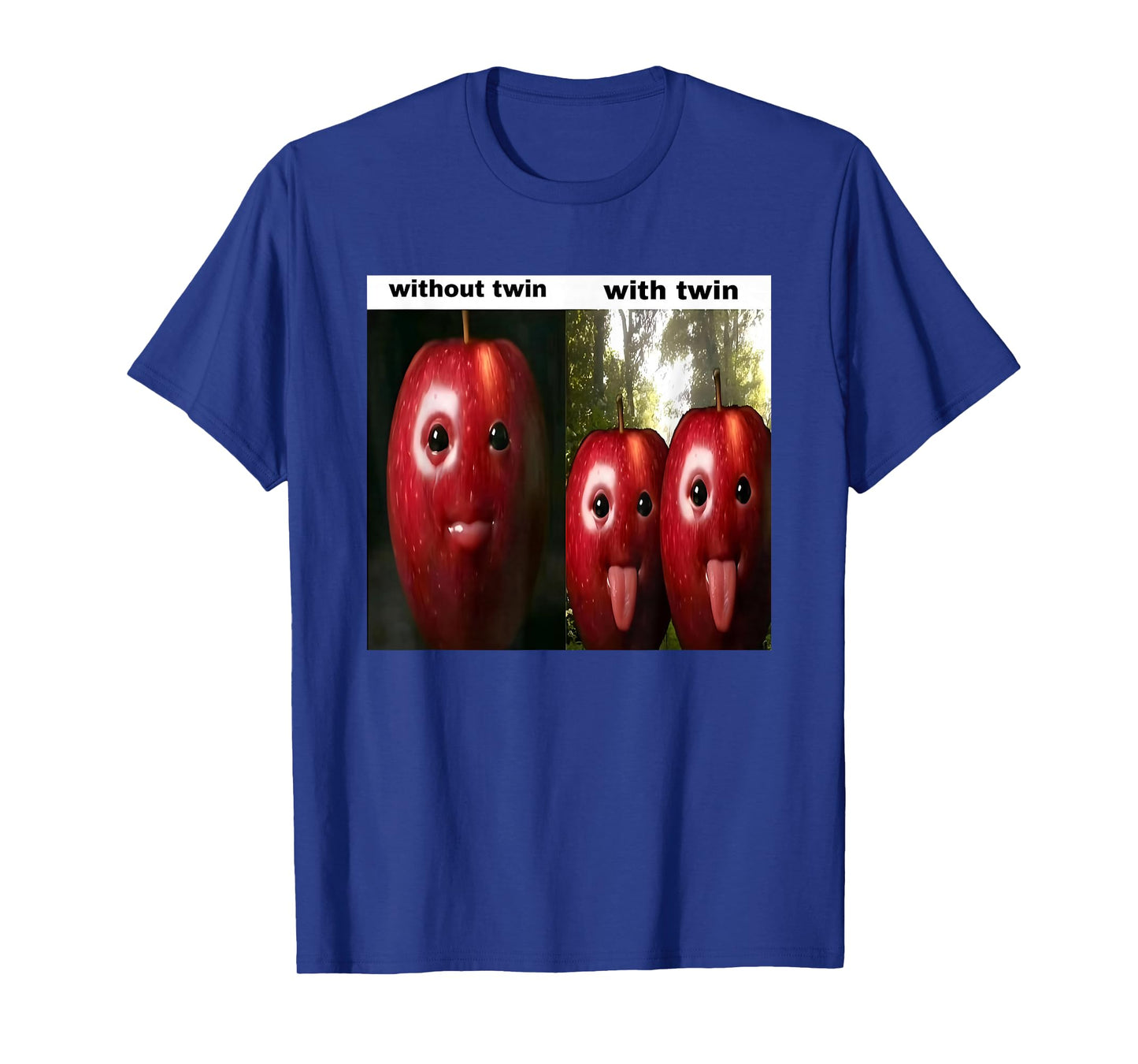 Funny Silly AI Apple gen z Meme BrainRot Humor Twins bros T-Shirt