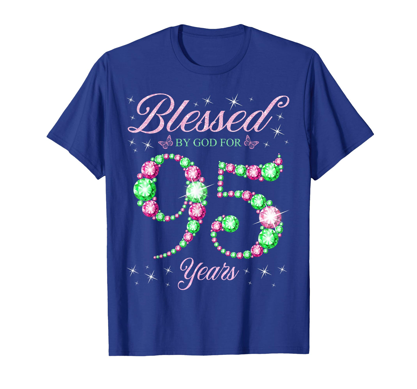 Blessed By God For 95 Years Old 95th Birthday B-Day Party T-Shirt