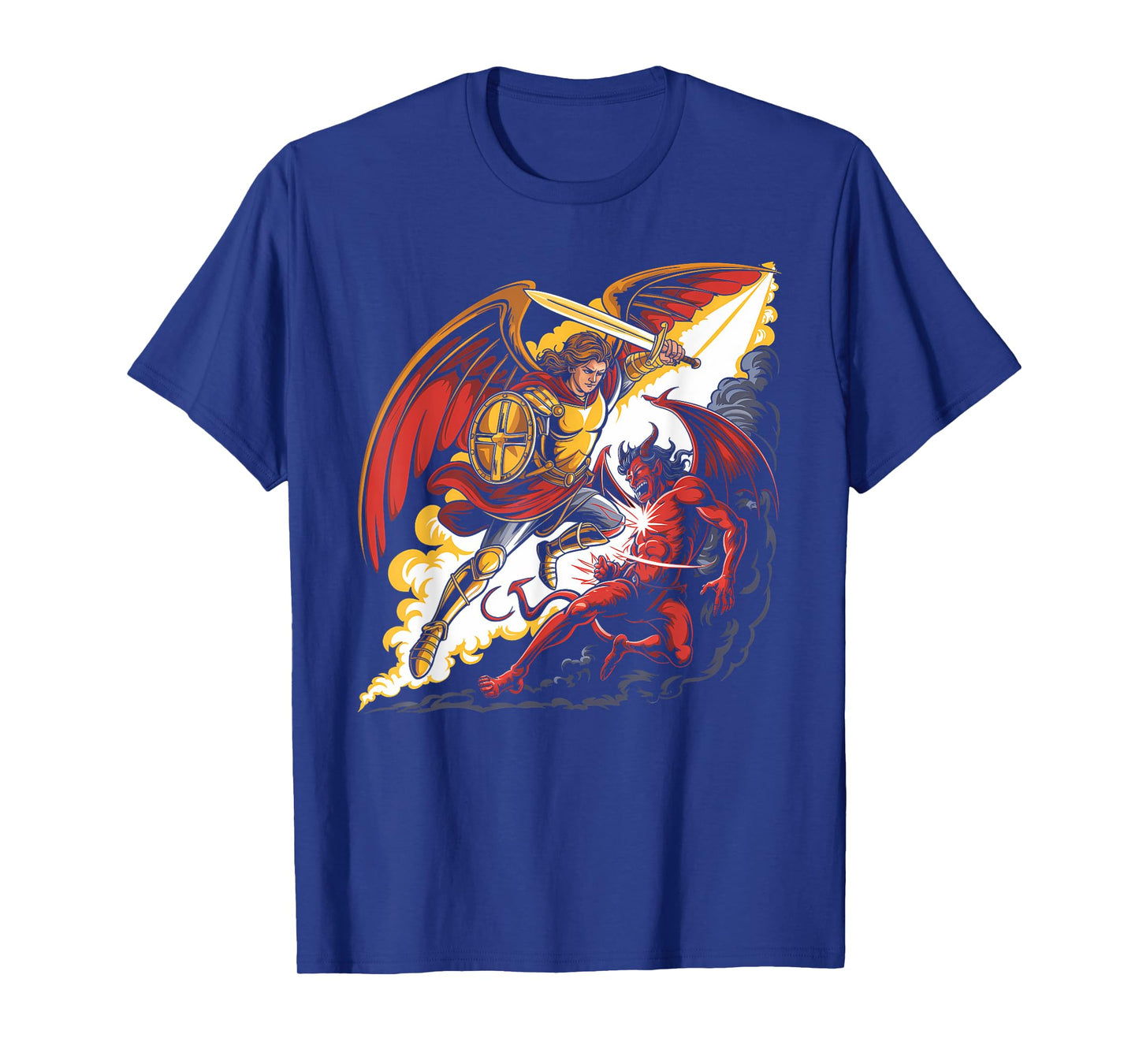 Archangel Warrior Defeating Evil Artwork T-Shirt