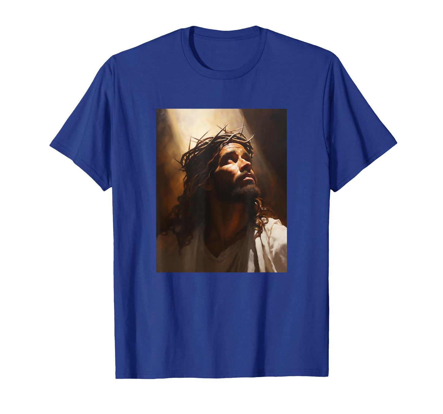 Jesus Christ In Light Wearing Crown Of Thorns Face Of Jesus T-Shirt