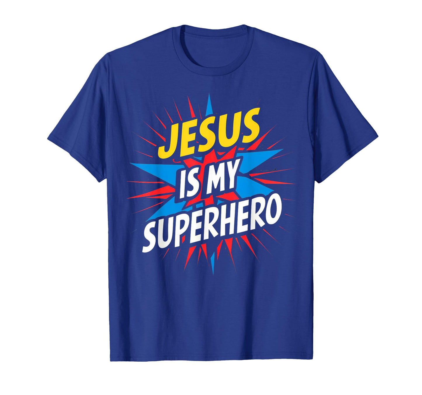 Jesus Is My Superhero Christian God Religious Comic Kids Boy T-Shirt