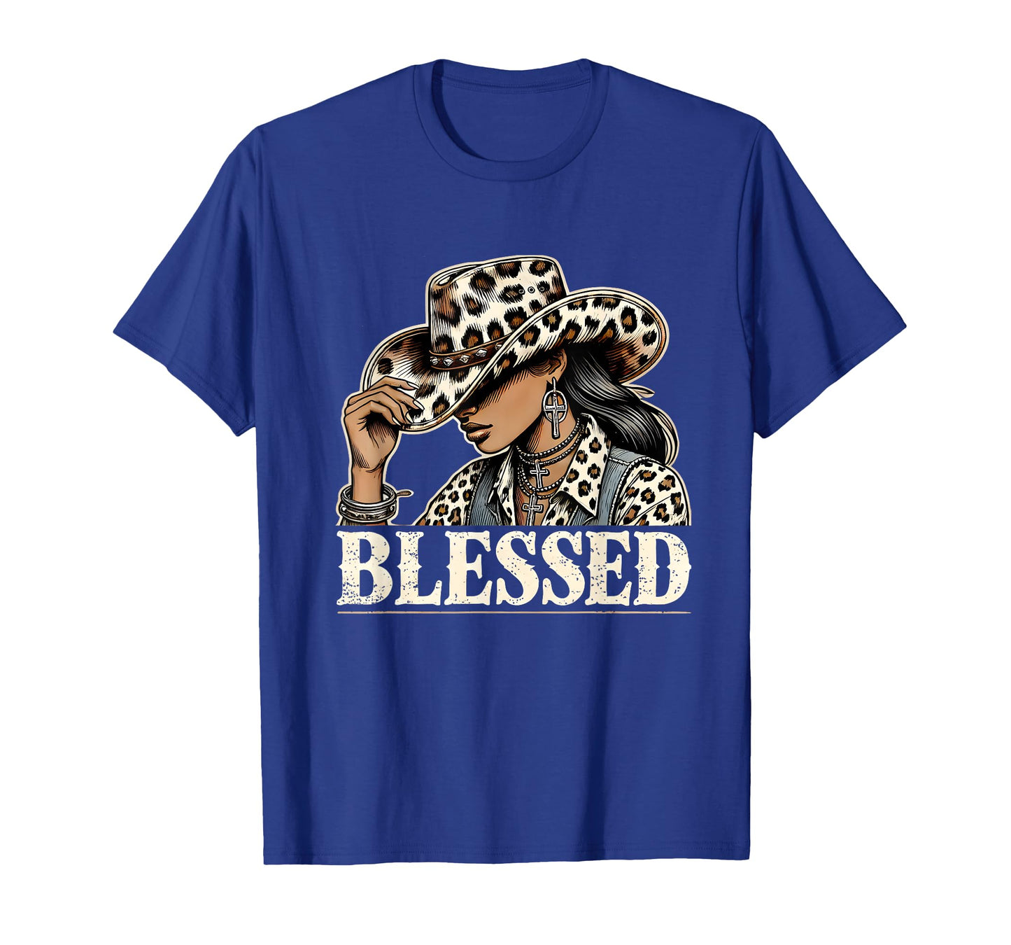 Vintage Cowgirl Black Western Cowgirl African Christian T-Shirt