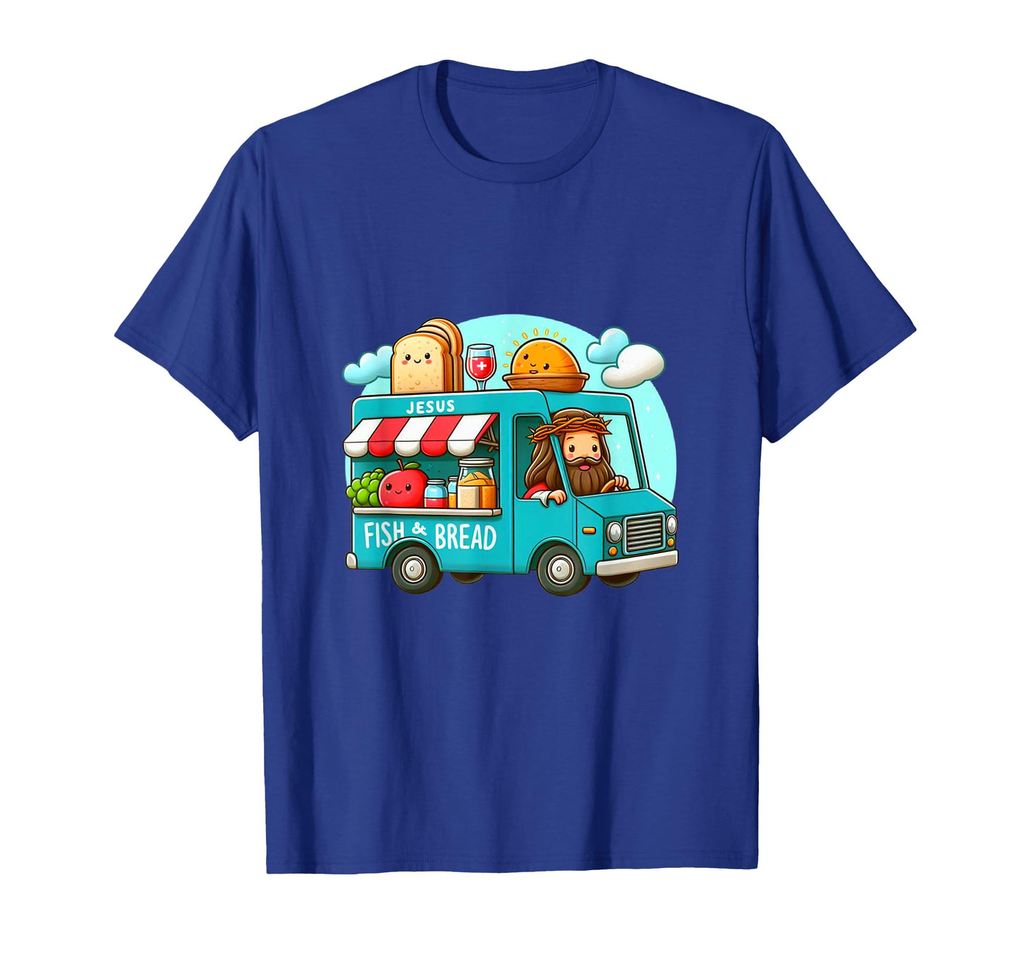 Jesus' Fish & Bread Food Truck cute for cute for foodies T-Shirt