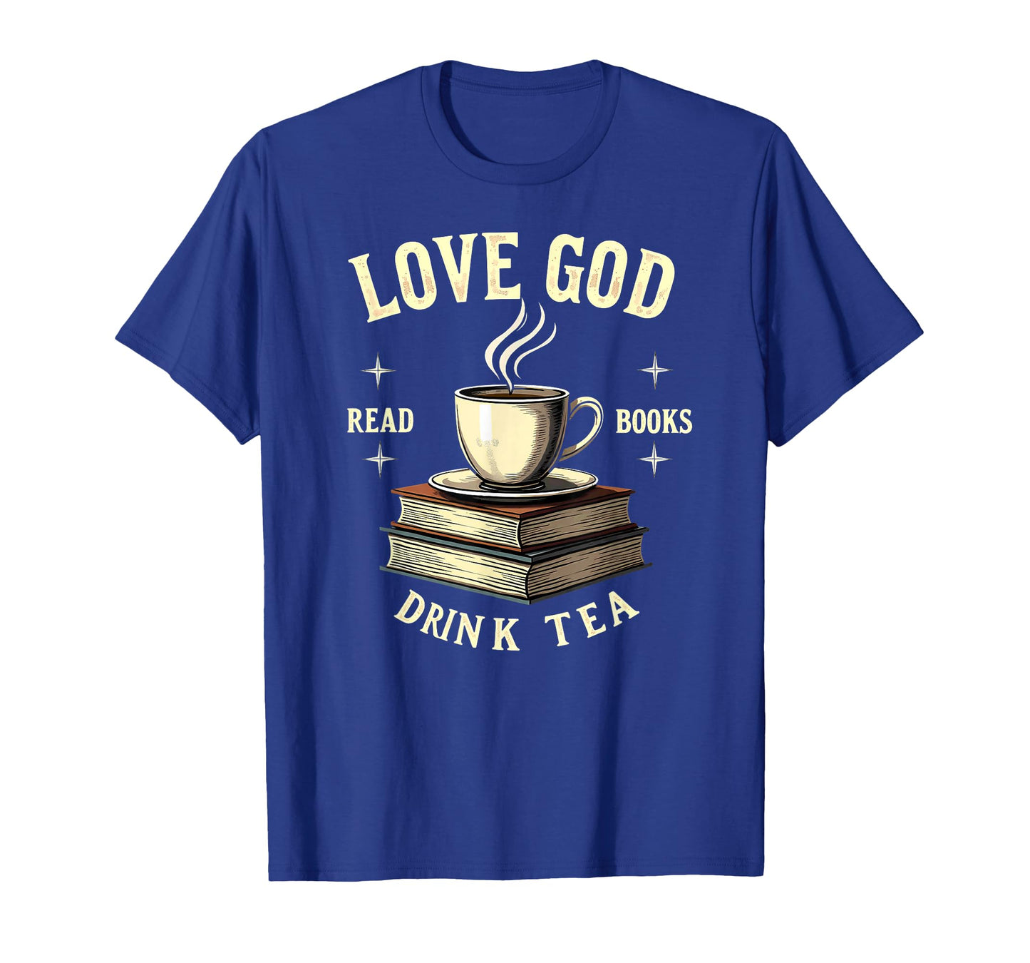 Christian Bookworm Love God Read Books Drink Tea T-Shirt