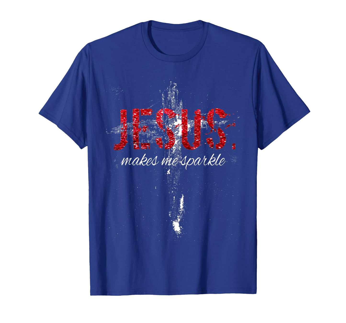Jesus Makes Me Sparkle Vintage Retro Cross T-Shirt