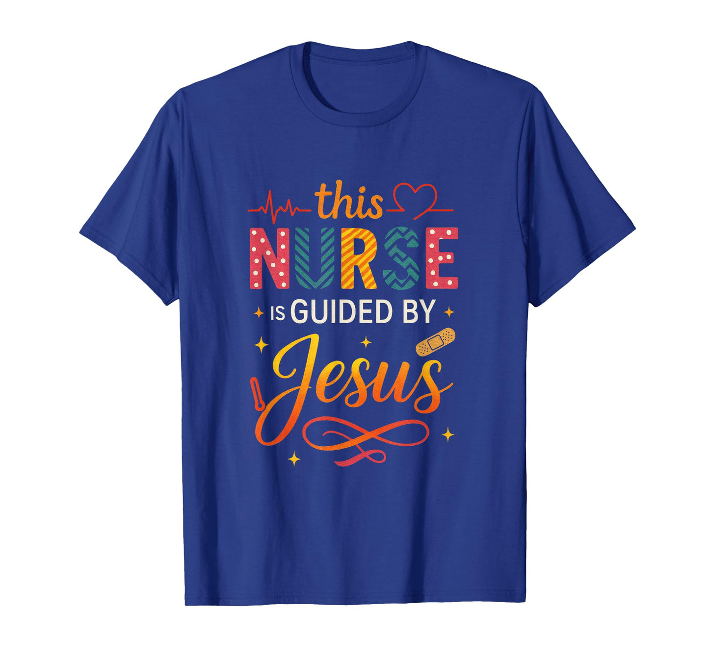 This Nurse is Guided by Jesus - Christian Nurse RN T-Shirt