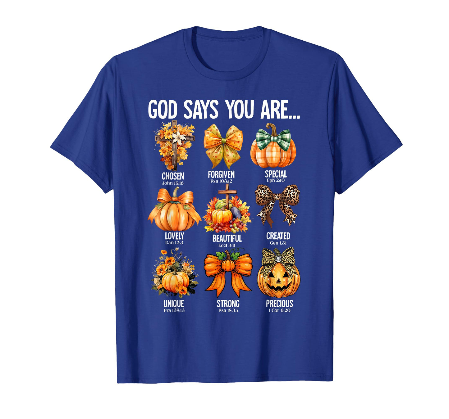 God Says Thanksgiving Coquette Bow Pumpkin Fall Vibes Autumn T-Shirt