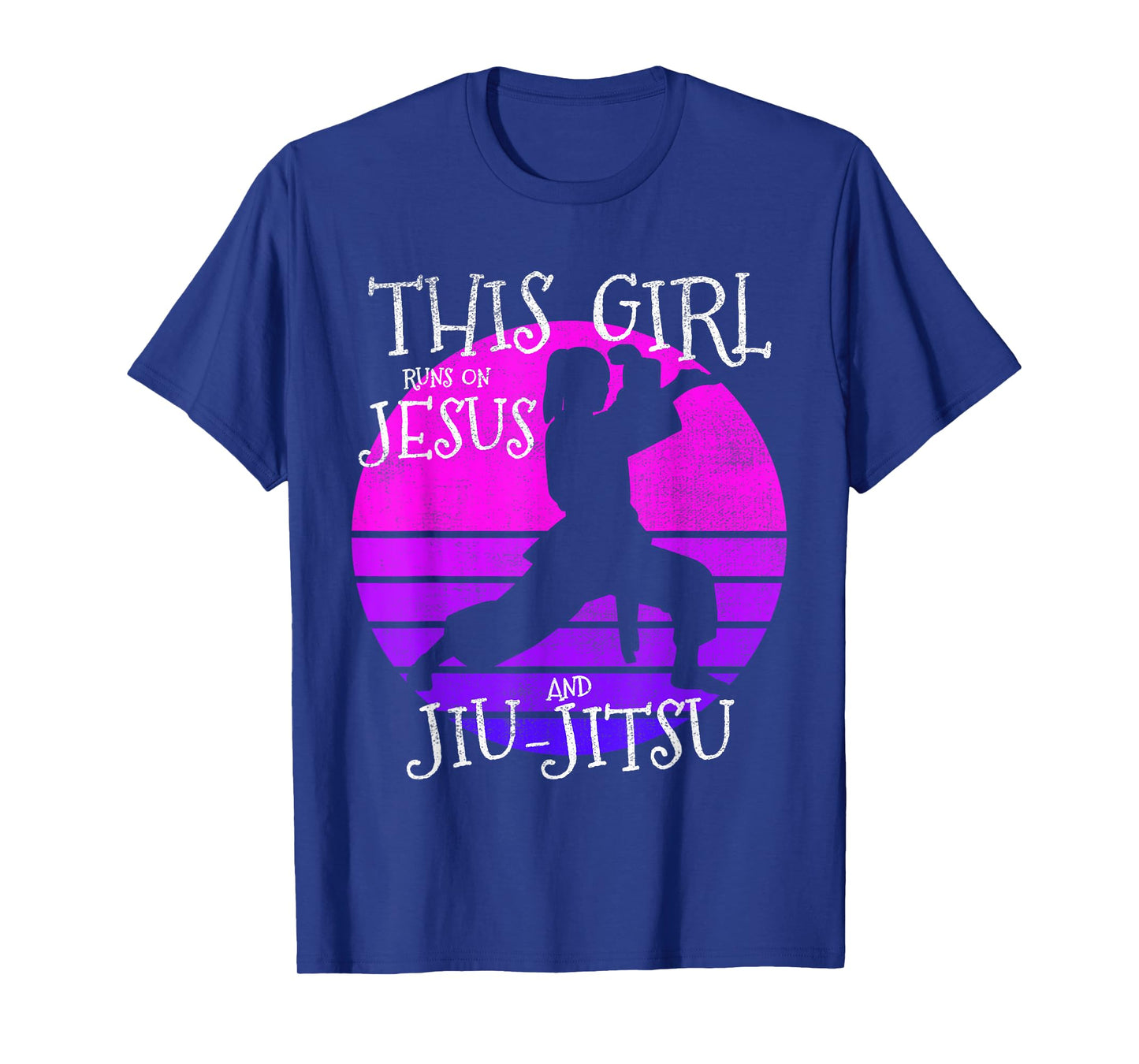 This girl runs on Jesus and Jiu Jitsu shirt T-Shirt