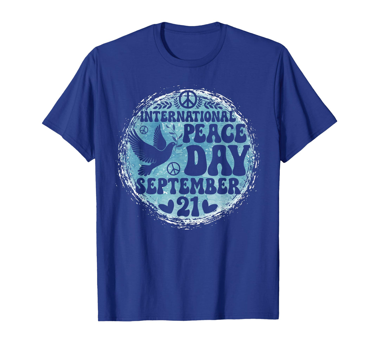 Groovy International Peace Day World Day of Peace Peace Bird T-Shirt