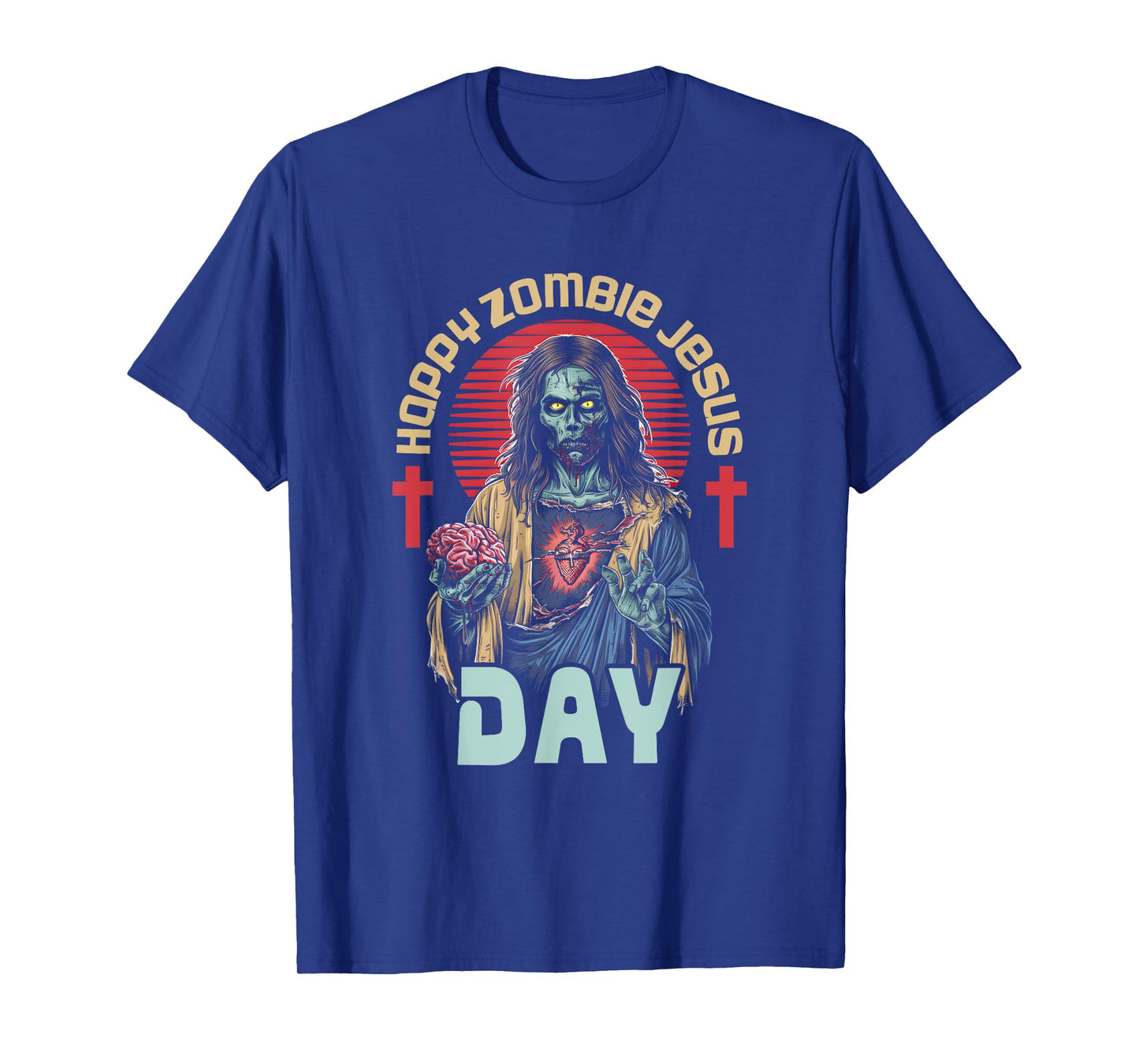 Happy Zombie Jesus Day Skeleton Horror Christ Halloween T-Shirt