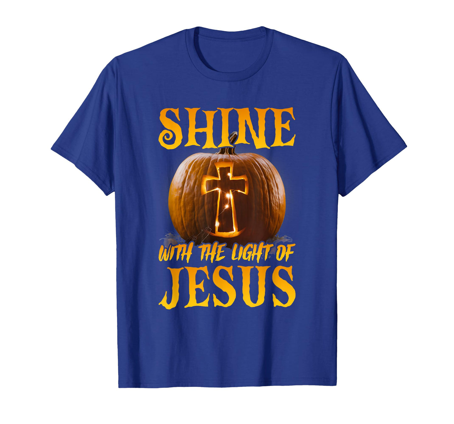 Shine With The Light Of Jesus Christian Halloween Pumpkin T-Shirt