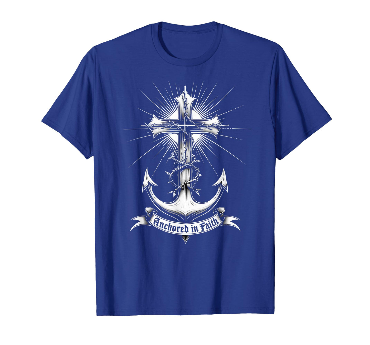 Anchored in Faith Christian Tattoo Art Cross Shirt T-Shirt