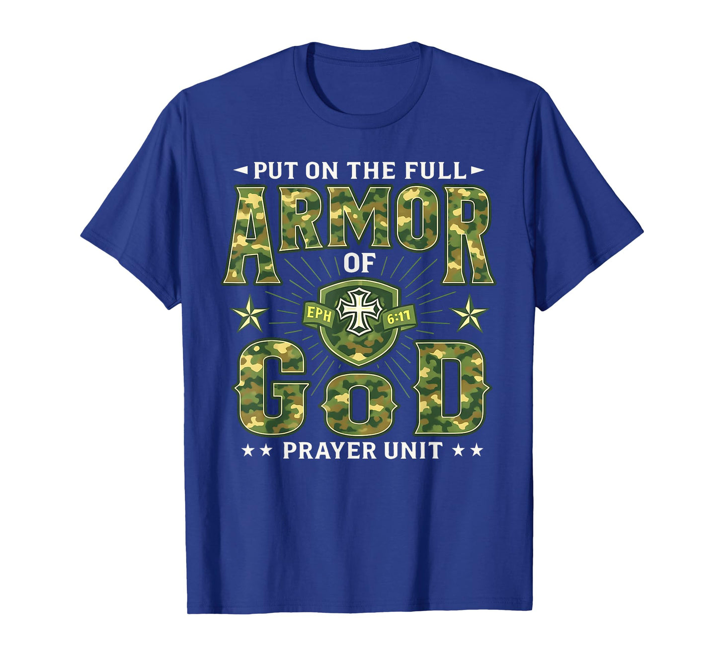 Armor of God Prayer Unit Camo Christian Prayer Warrior Faith T-Shirt