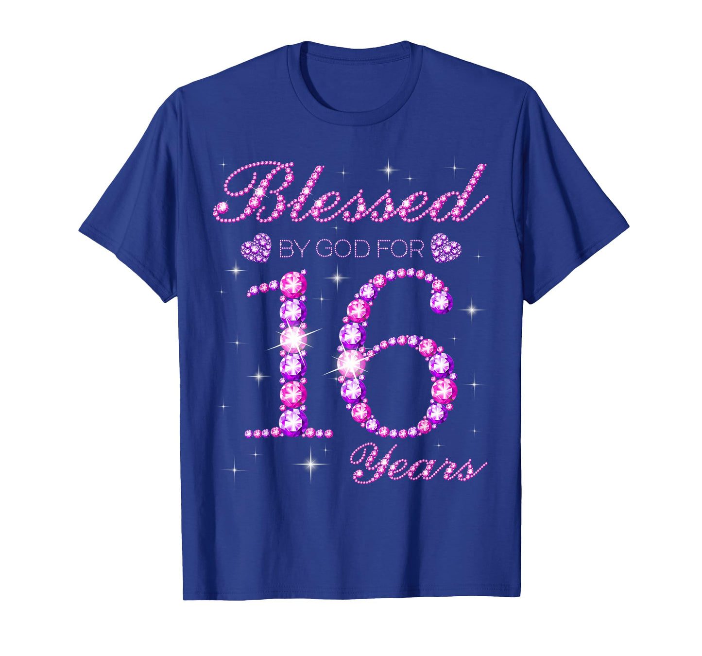 Blessed by God for 16 Years Old 16th Birthday Party T-Shirt