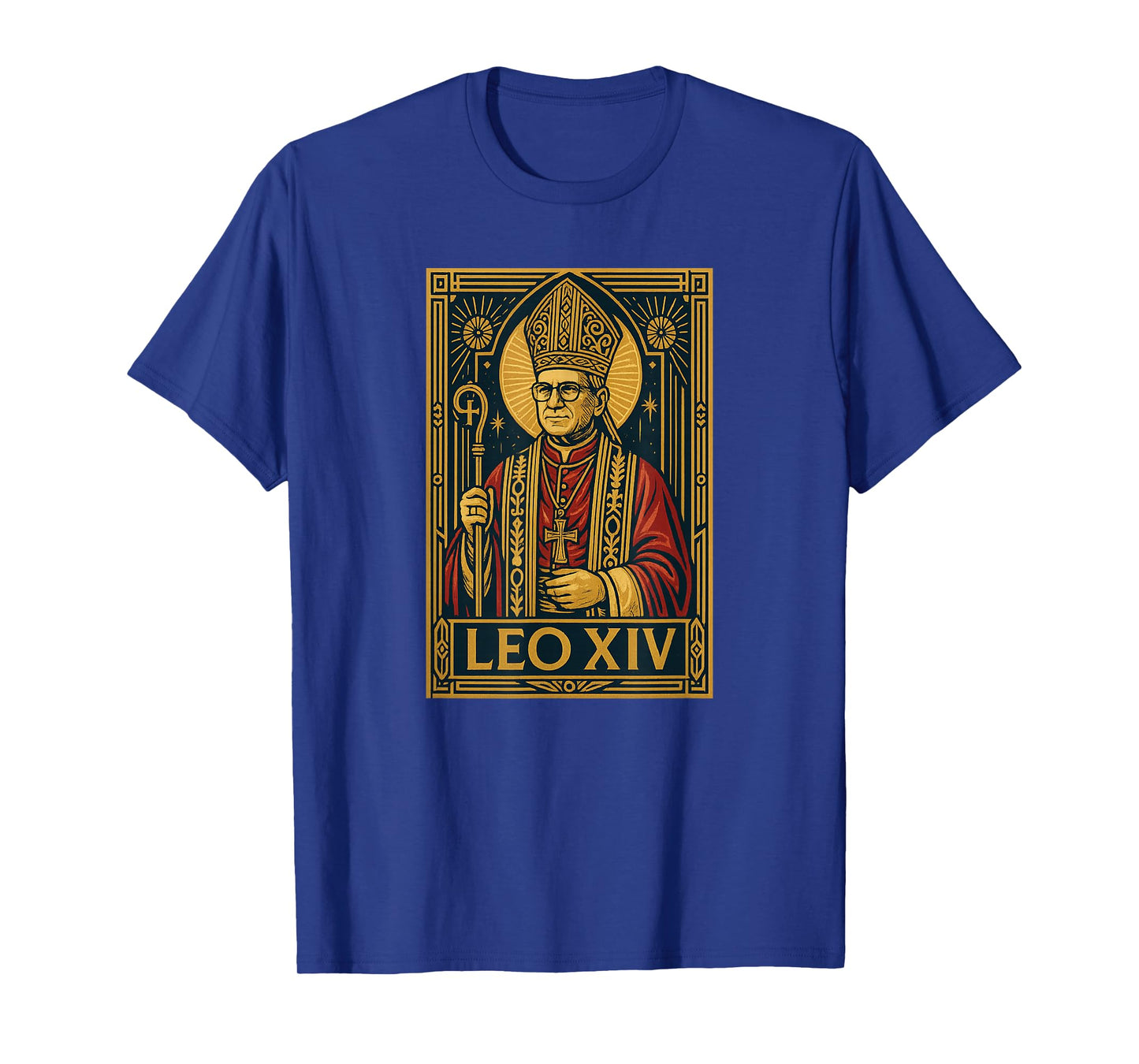 Pope Leo XIV / Art Deco Style Christian & Catholic Art T-Shirt