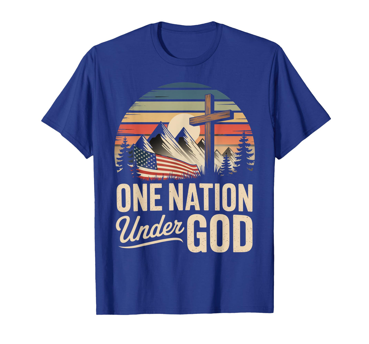 One Nation Under God July 4th Christian Patriotic T-Shirt