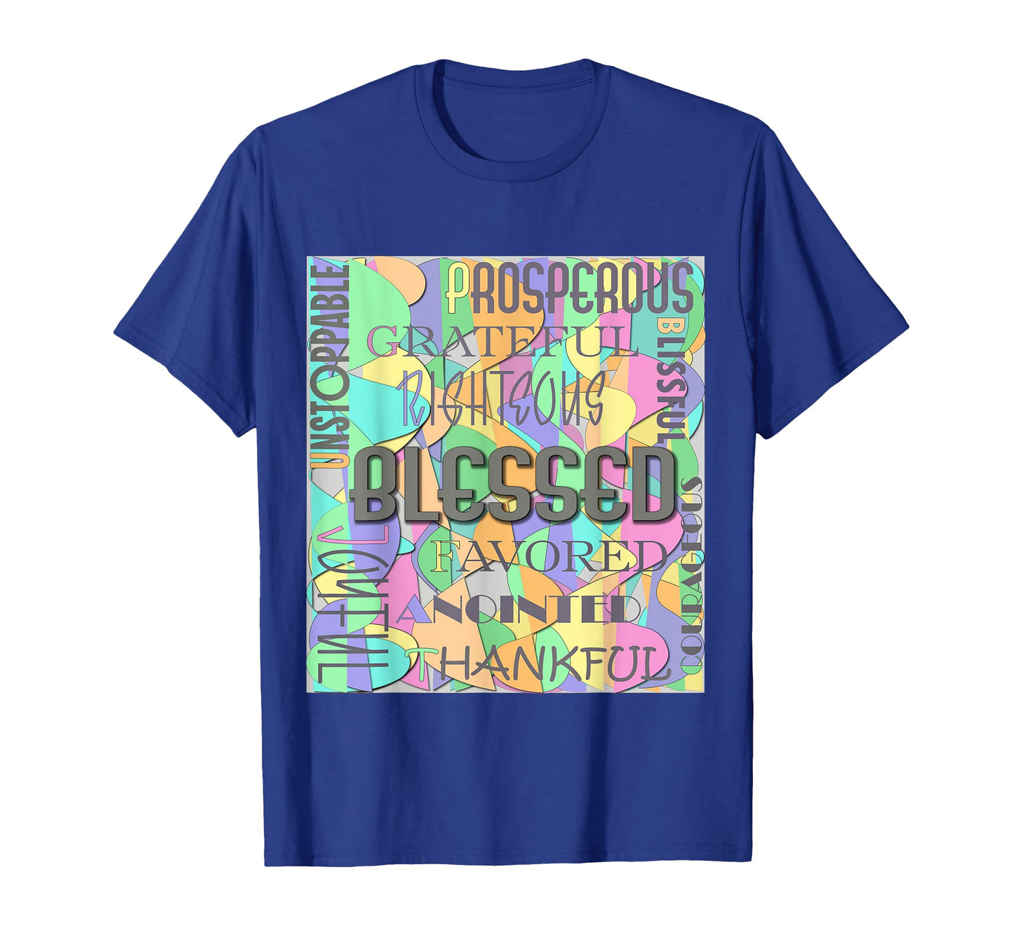 Women's Christian Inspirational Word Collage T-Shirt