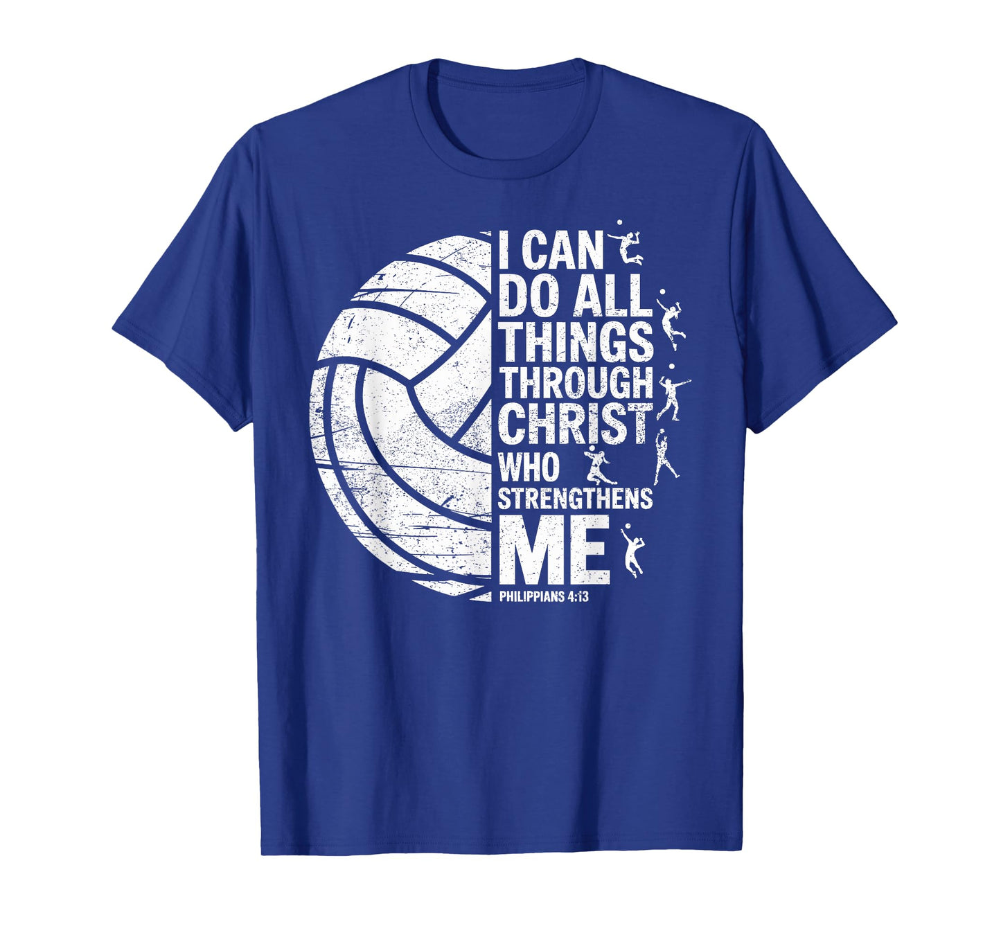 Vintage Volleyball Ball I Can Do All Things Through Christ T-Shirt