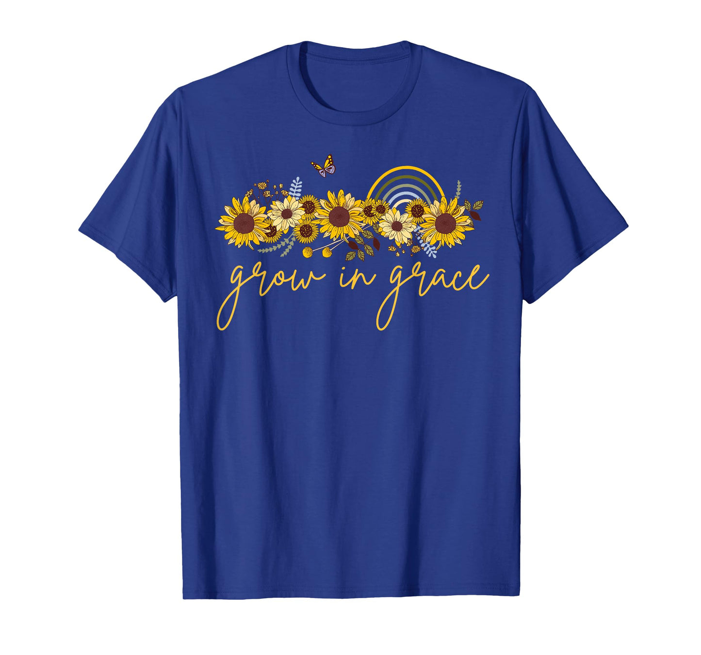 grow in grace sunflower Christian womens graphic tees T-Shirt