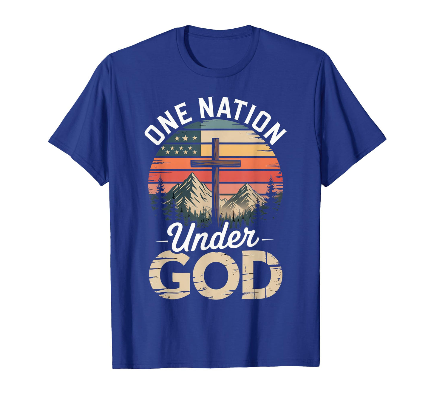 One Nation Under God July 4th Christian Patriotic T-Shirt
