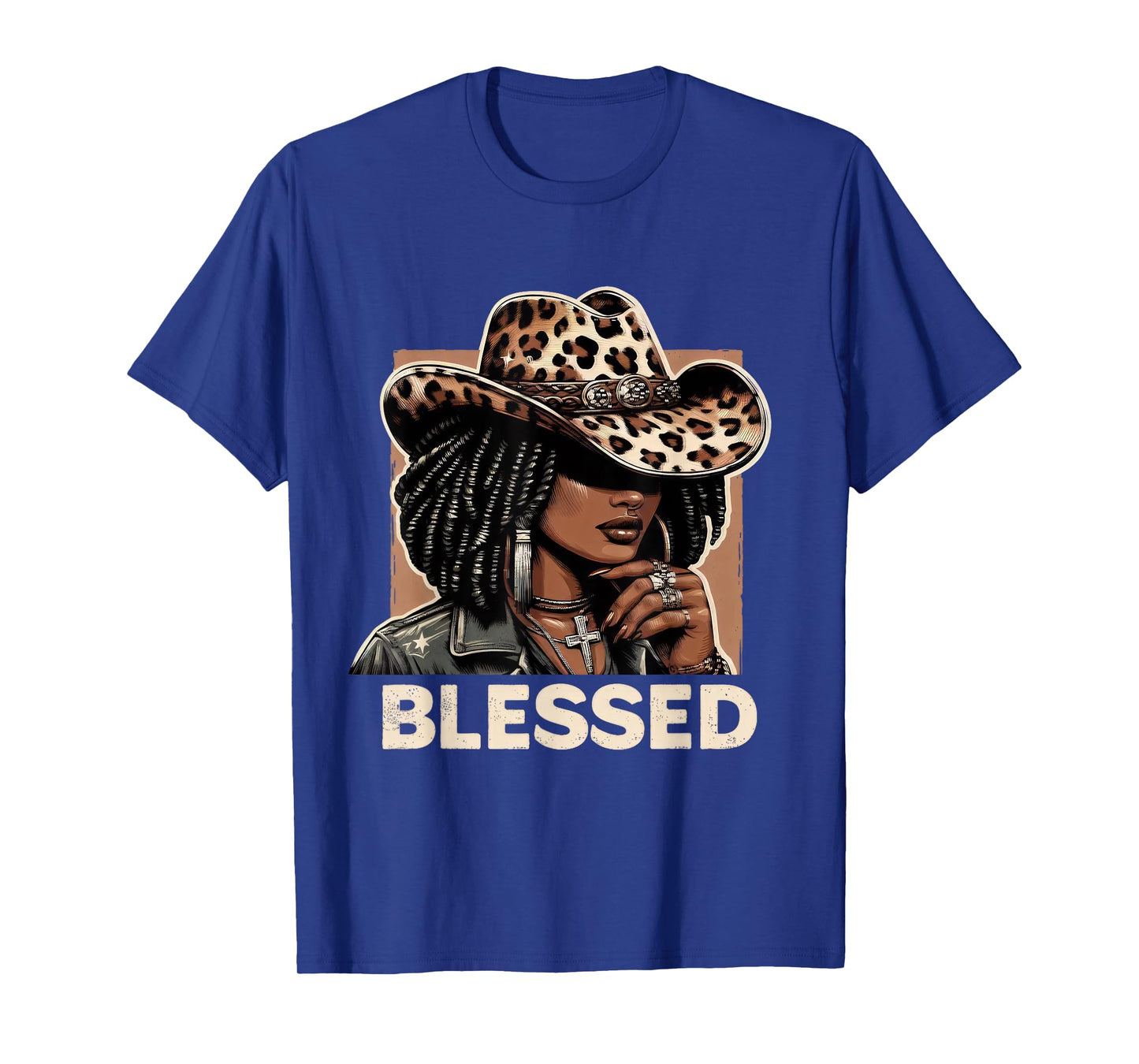 Vintage Black Western Cowgirl Retro African Christian Woman T-Shirt