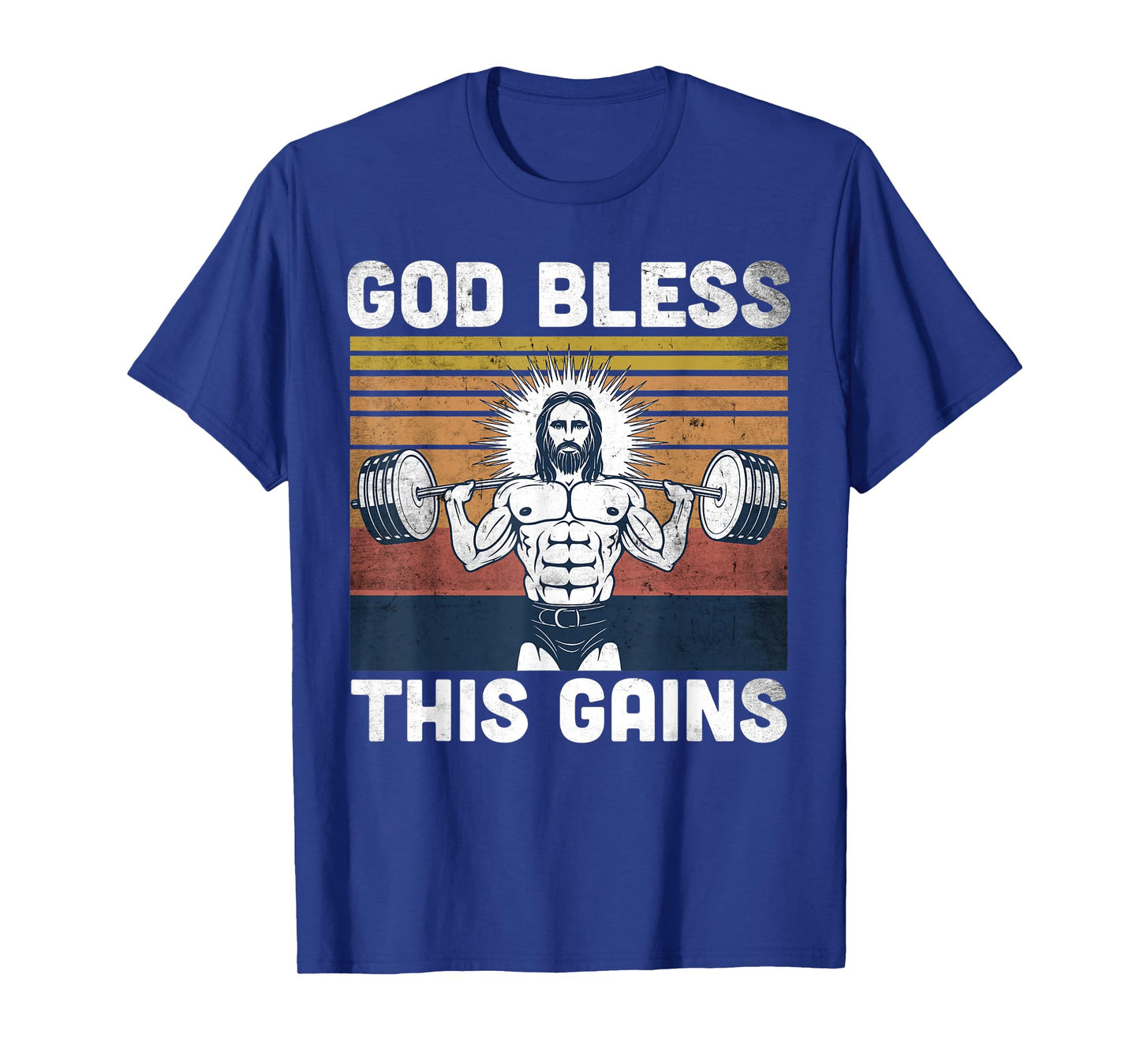 God Bless This Gains - Jesus Workout Strength T-Shirt