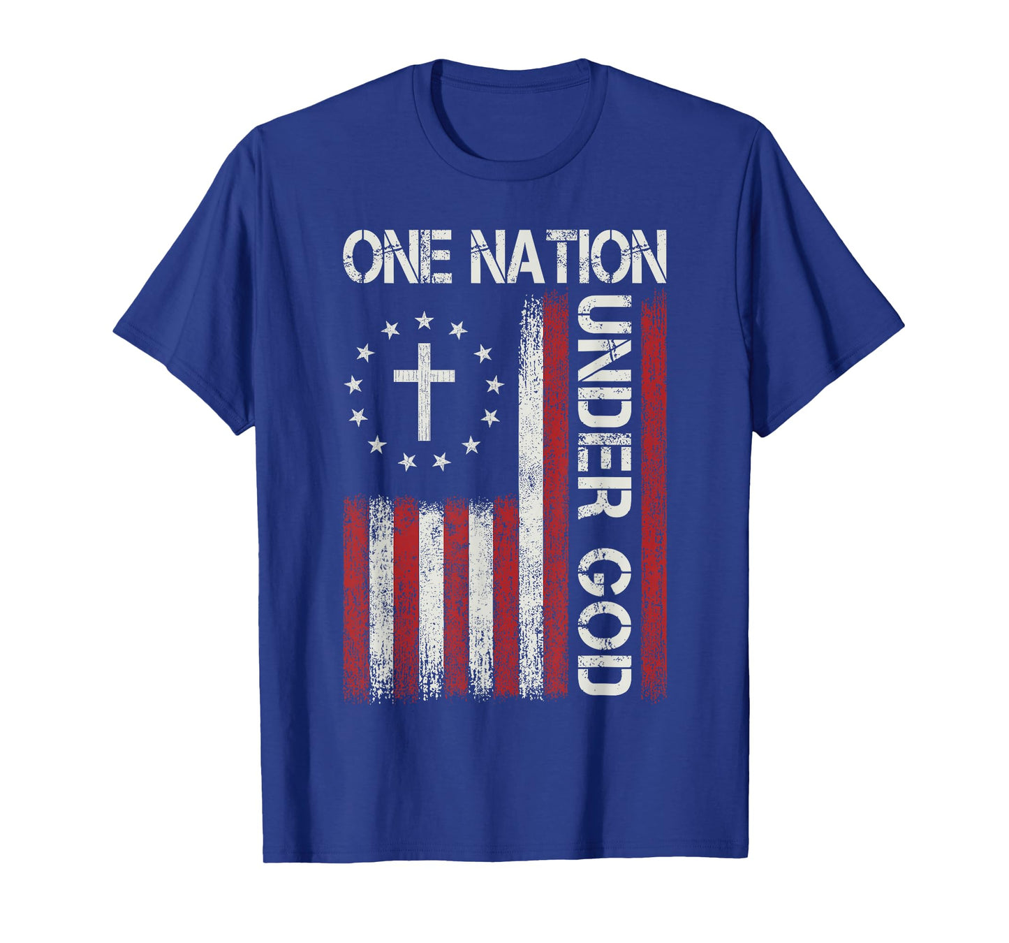 One Nation Under God Jesus Christian Faith Flag Religious T-Shirt