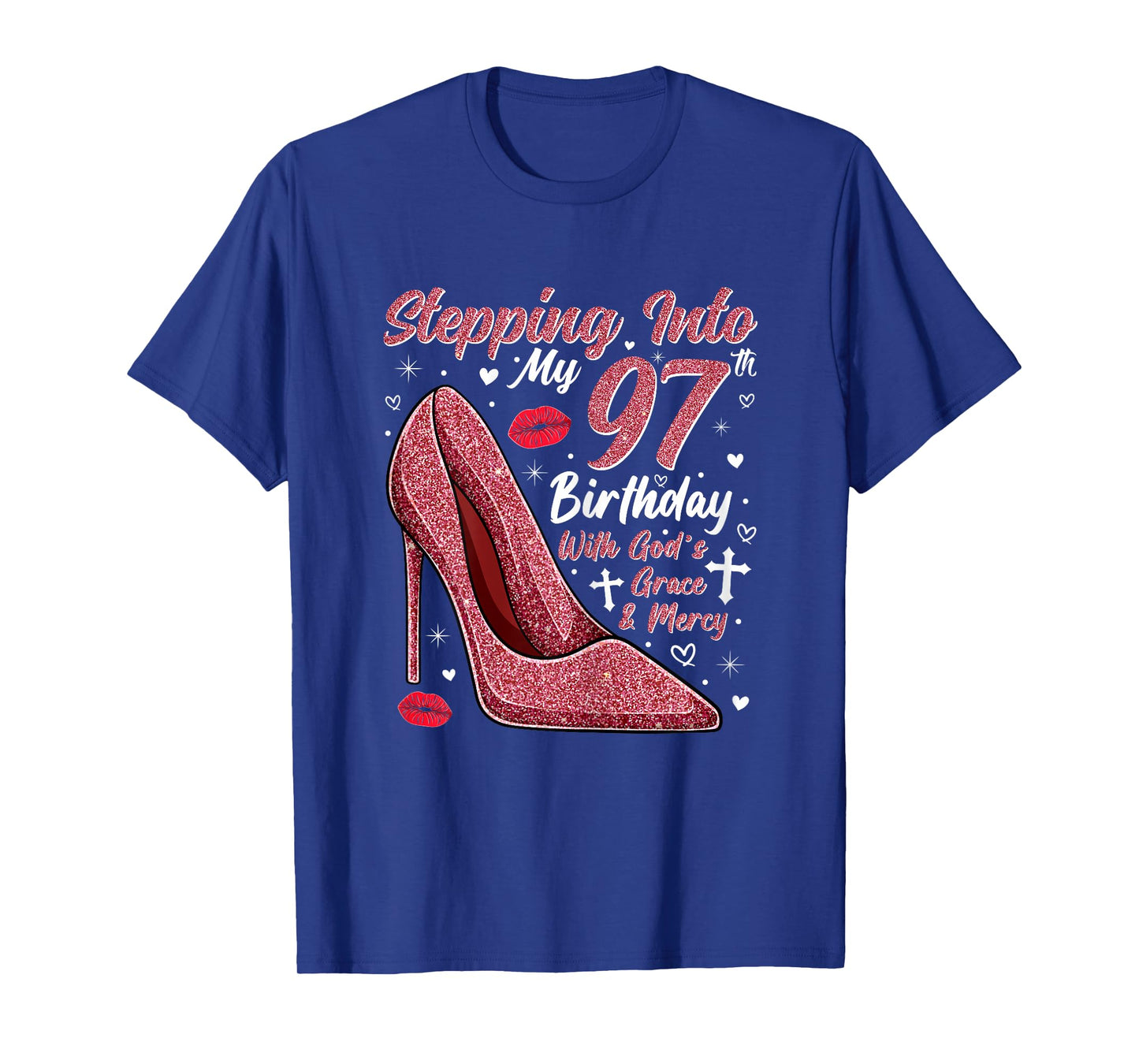 Stepping Into My 97th Birthday Ladies 97 Year Old T-Shirt