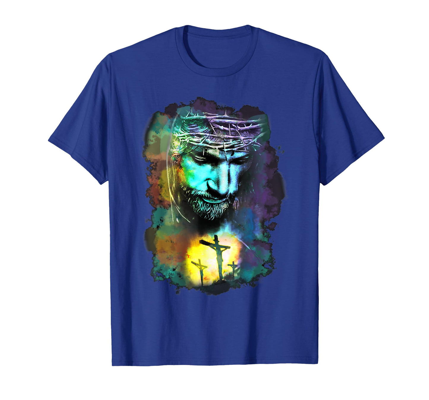 Jesus Christ Cross Religious Picture Christian Art Print T-Shirt