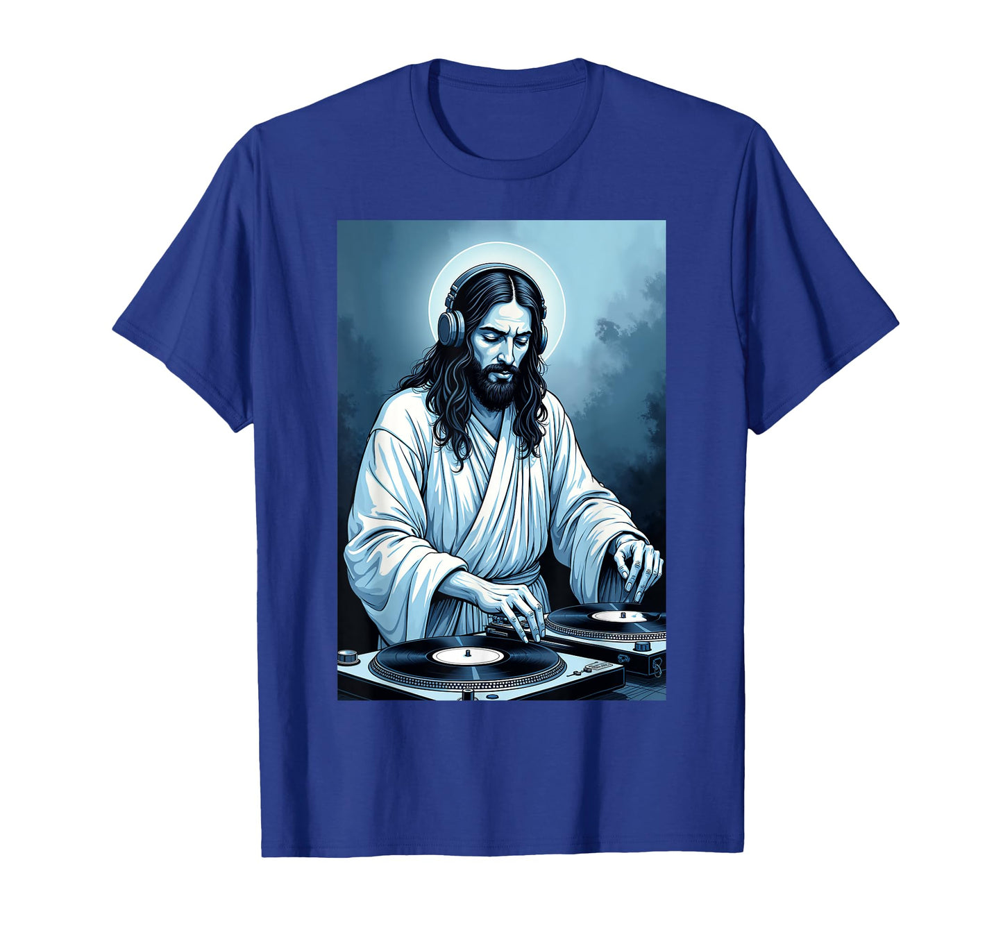 Graffiti-style Jesus DJ spinning Berlin techno beats T-Shirt