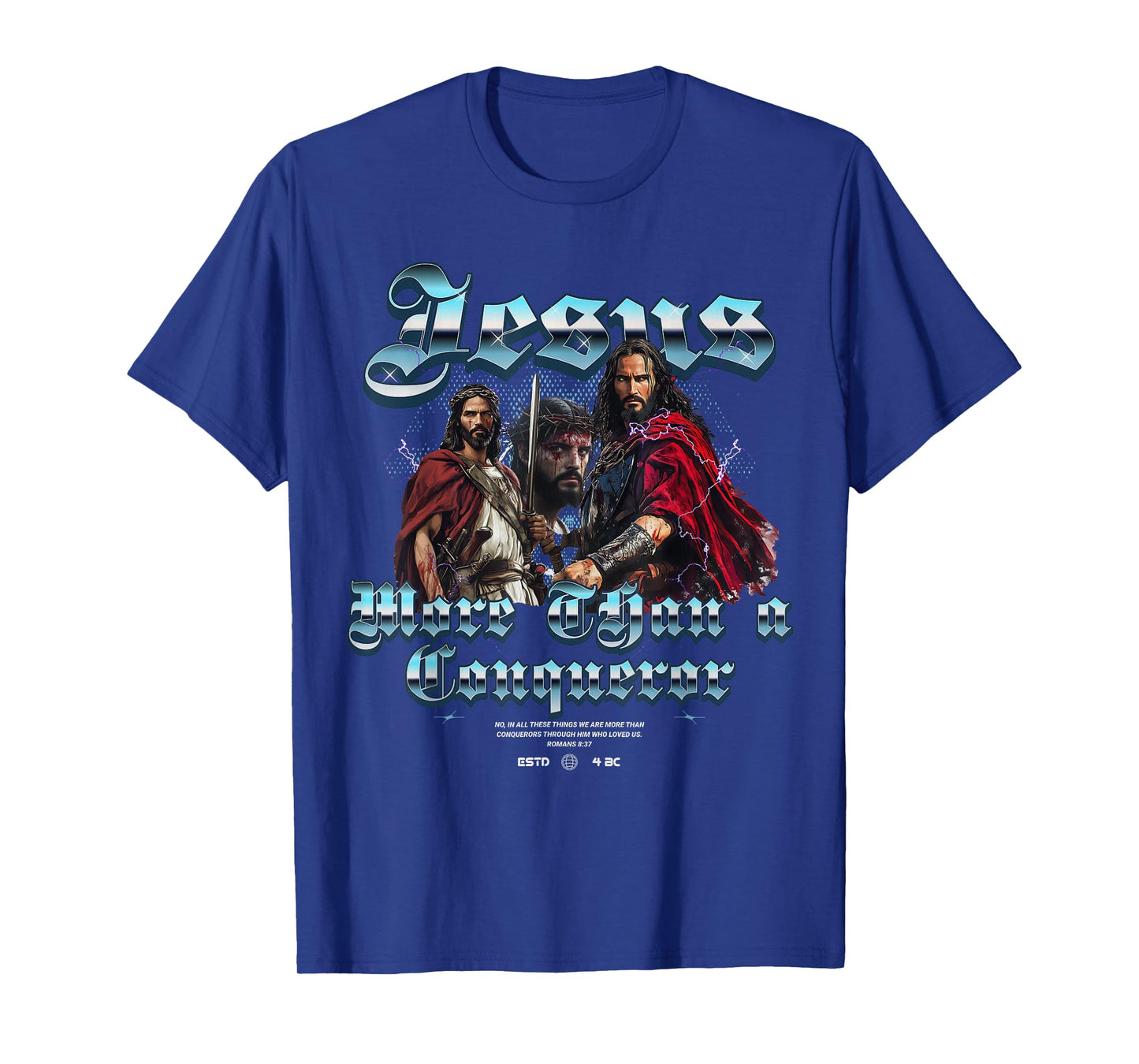 Amercian Flag Jesus More Than A Conqueror T-Shirt