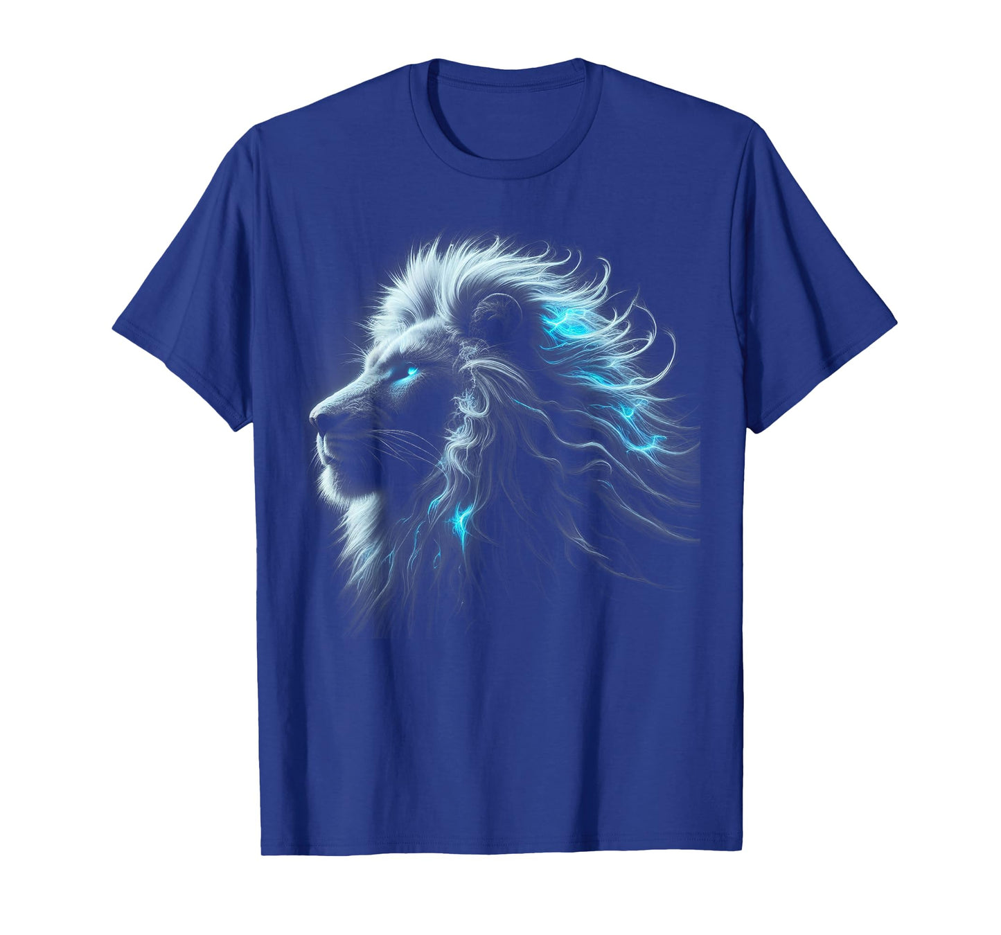 Lion Artwork - Blue Eyes Zoo Animal Lion Men Women T-Shirt