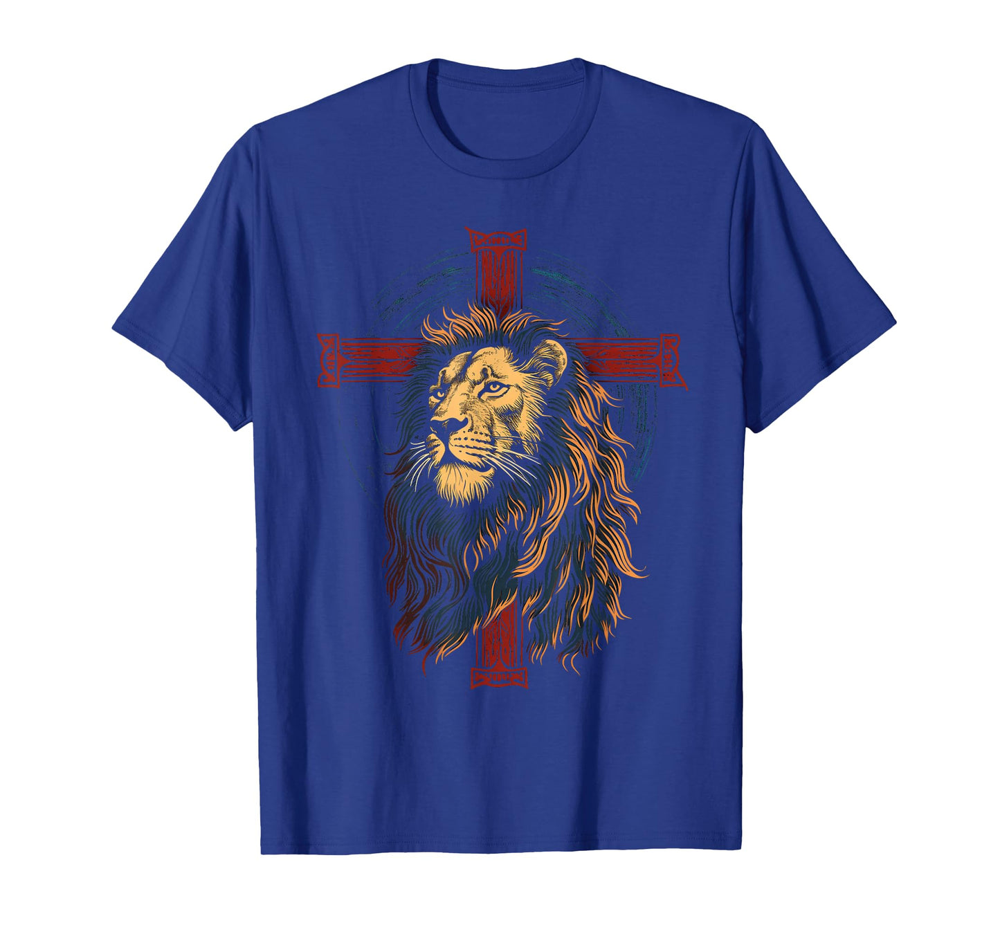 Christian Cross Lion Judah Religious Faith Jesus Pastor T-Shirt
