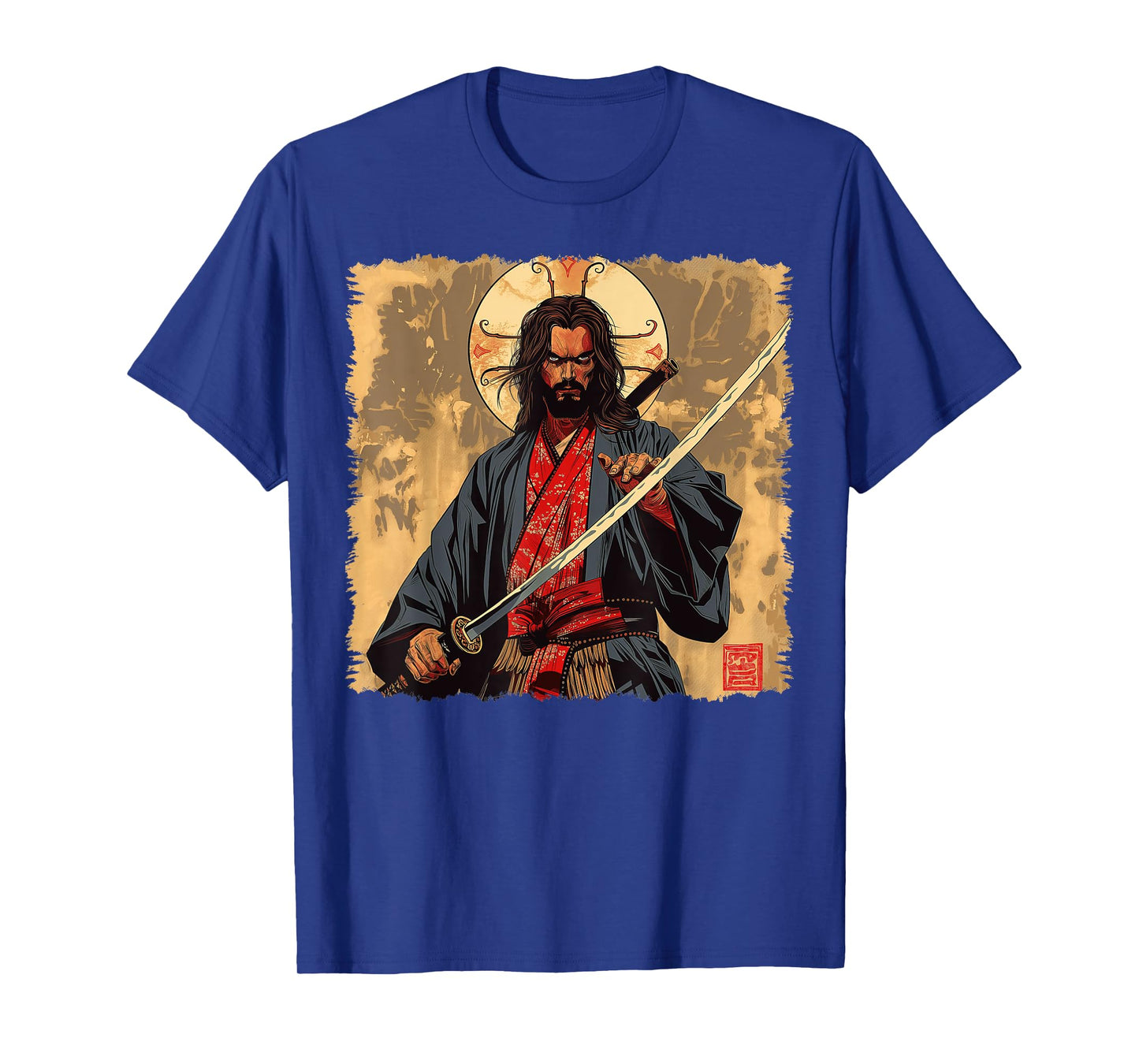 Jesus Christian Religious Japanese Art Samurai T-Shirt