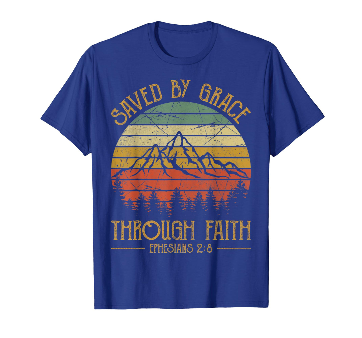 Vintage Christian Saved By Grace Through Faith T-Shirt