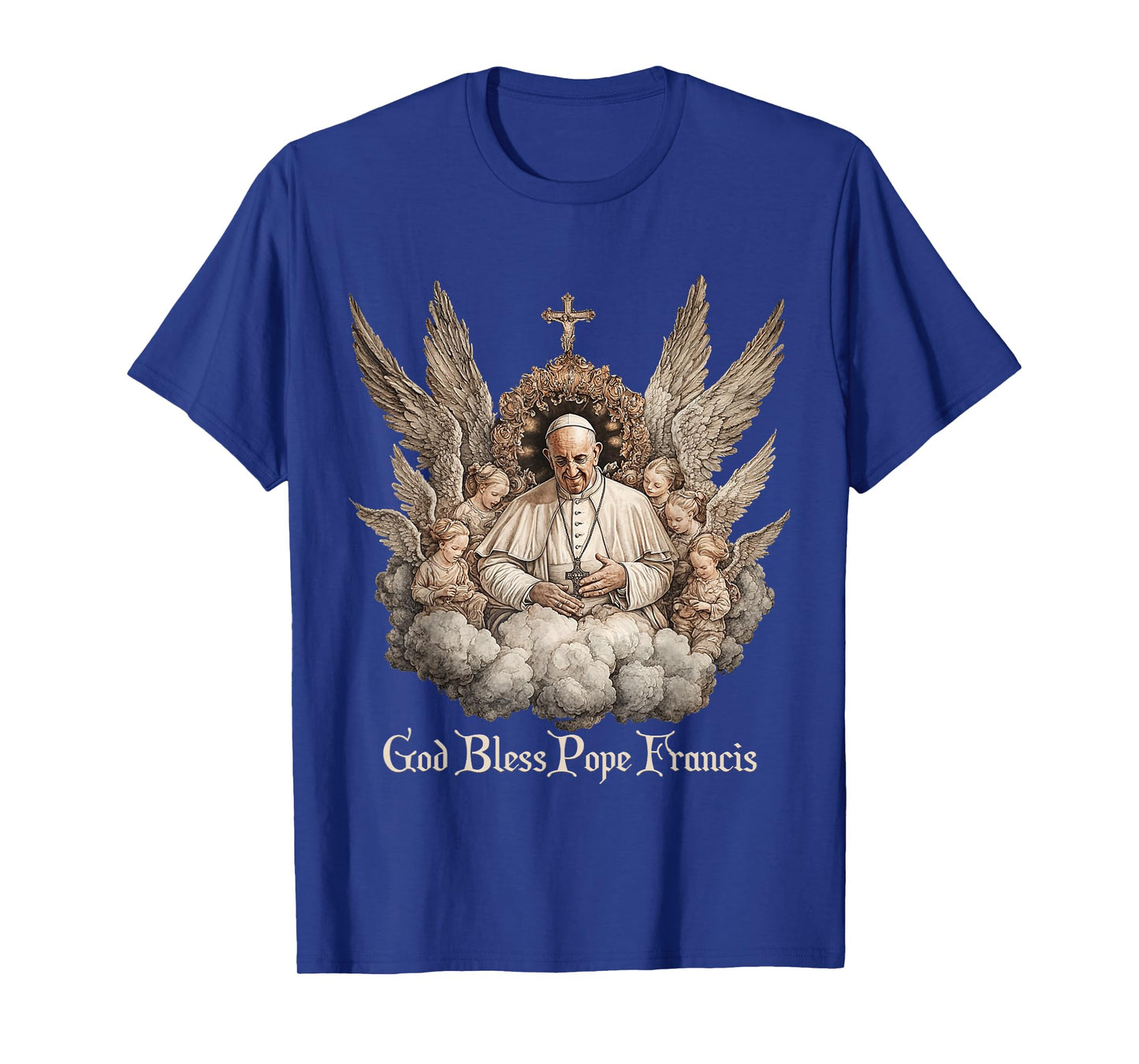 Pope Francis Angels Catholic Church God Bless Pope Francis T-Shirt