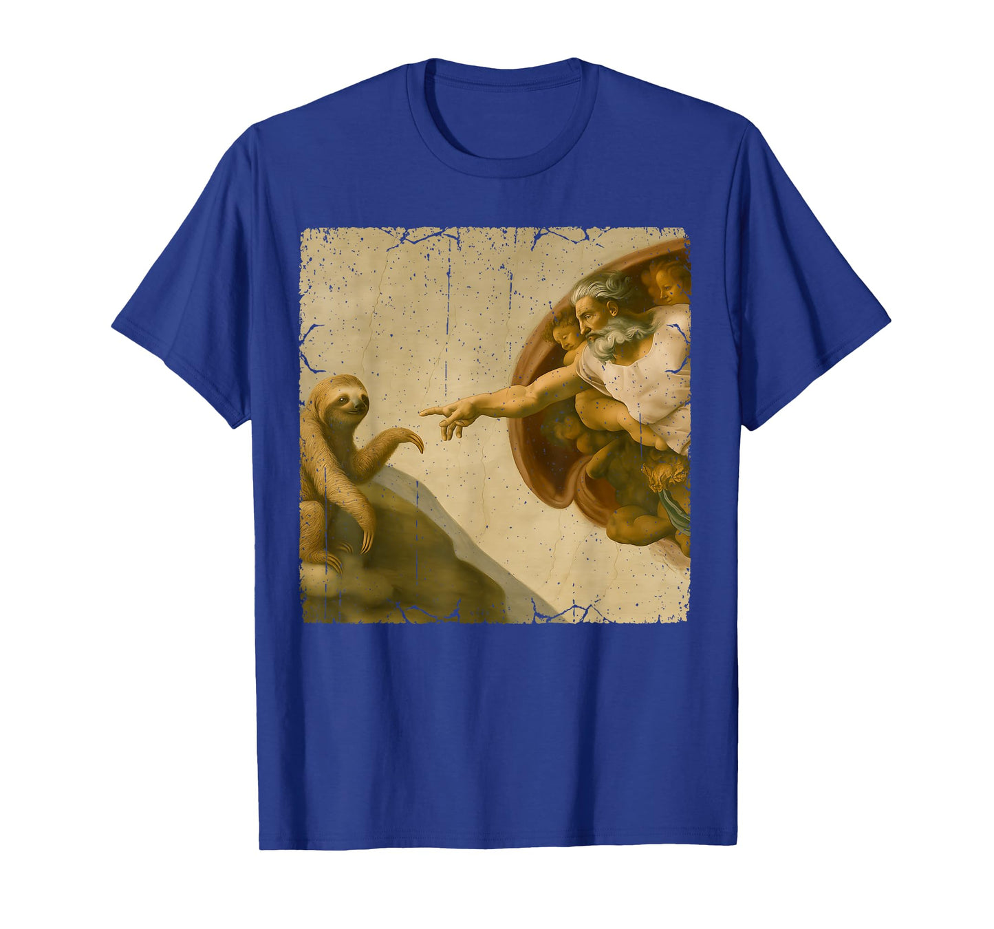 Sloth God Creation of Adam Meme Funny Memes T-Shirt