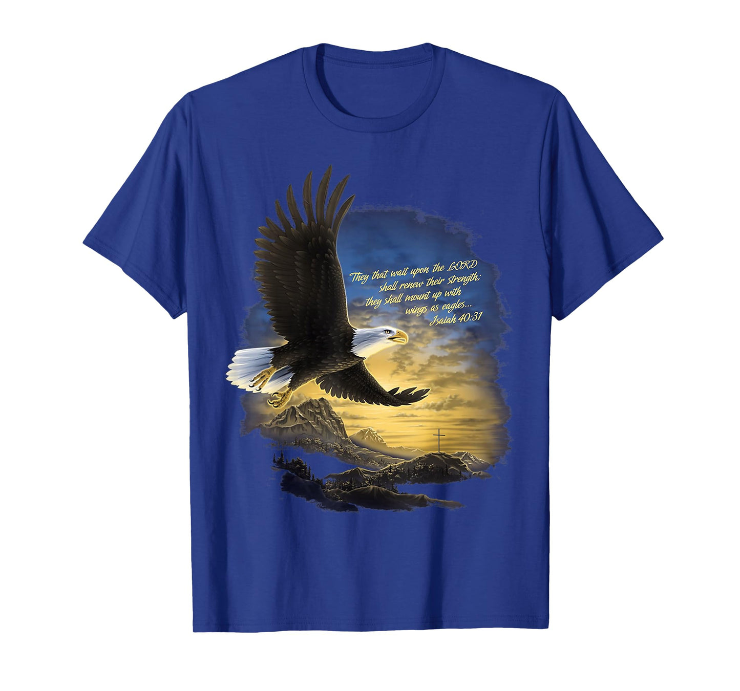 Wings as Eagles Isaiah 40:31 Mount Up Christian Bible Verse T-Shirt