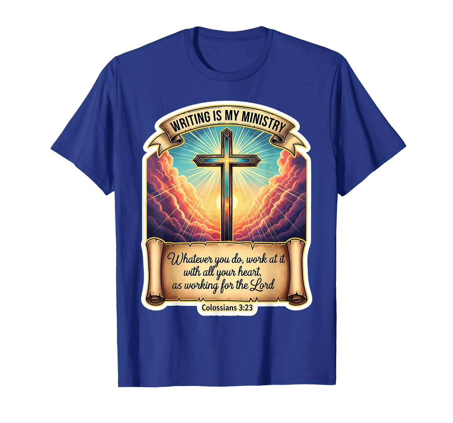 Christian Author Writer Writing is My Ministry Jesus Christ T-Shirt