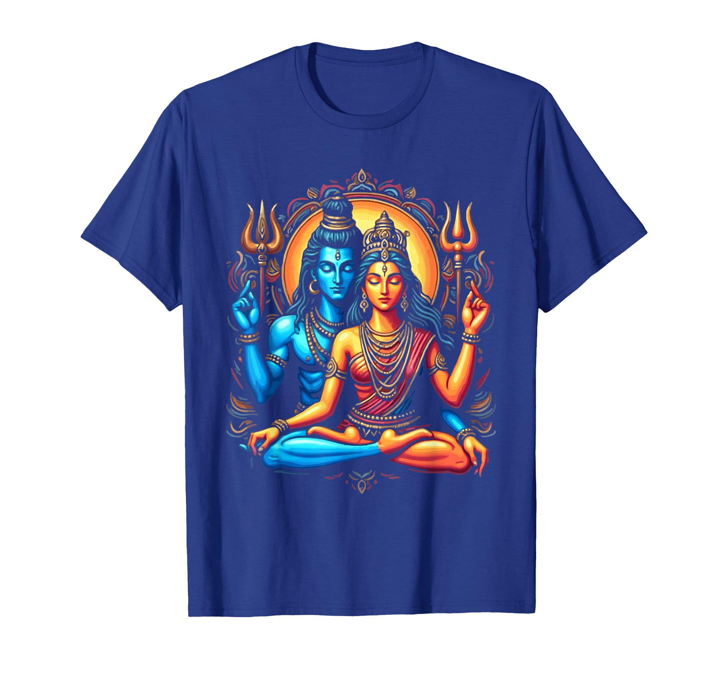 Lord Shiva Durga Hindu God Mahadeva Goddess Parvati T-Shirt