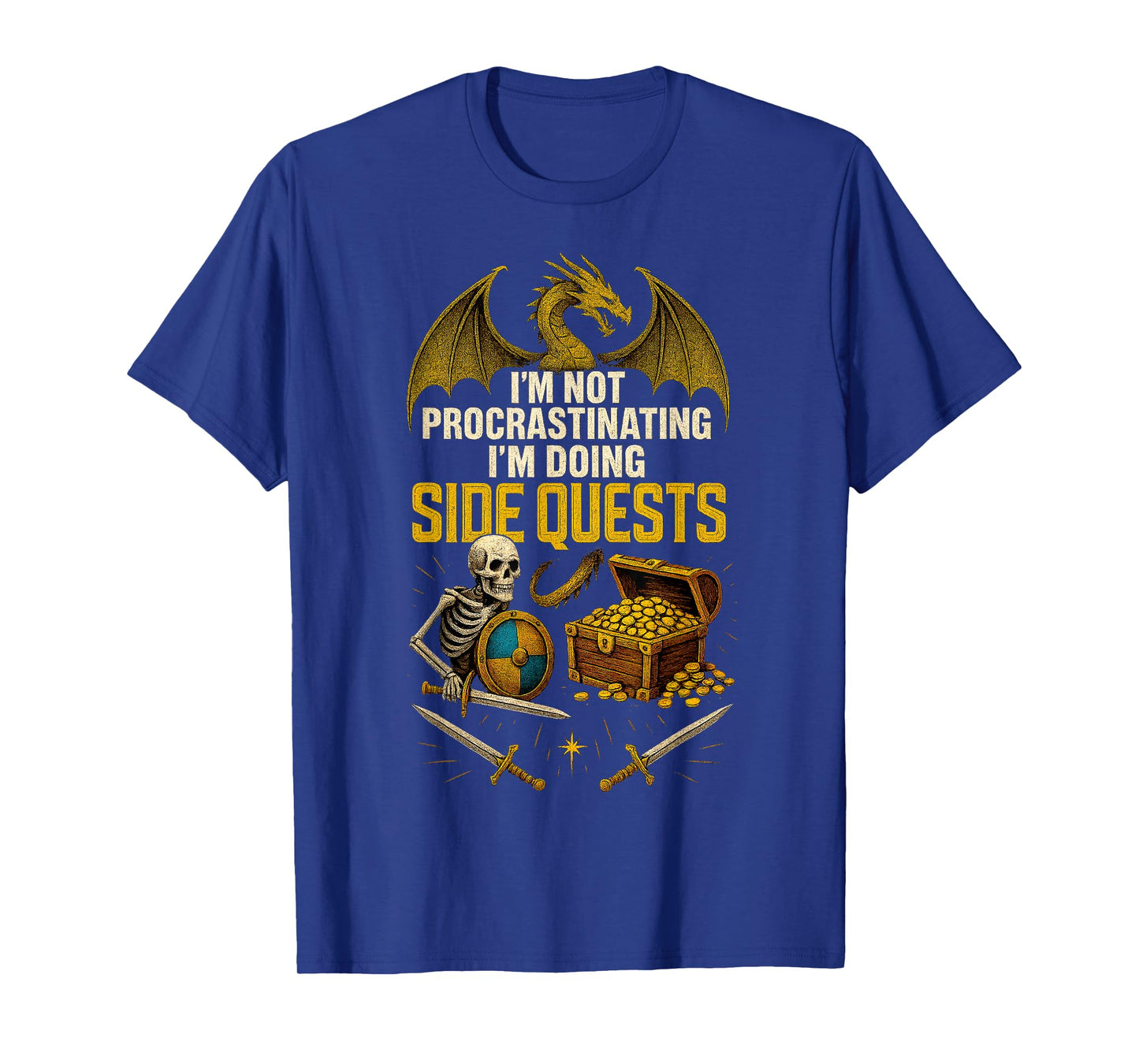 RPG Gamer Not Procrastinating I'm Doing Side Quests Dragon T-Shirt