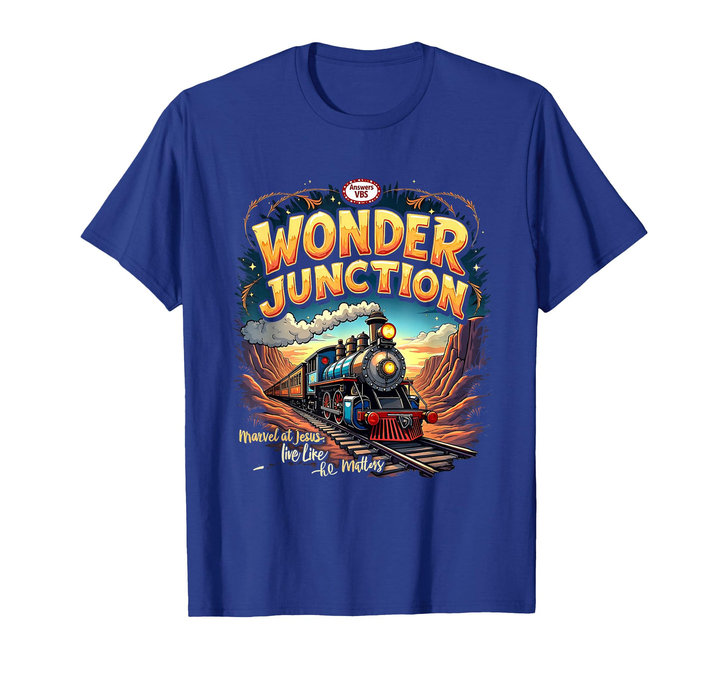 Vintage Wonder Junction VBS Train Theme Christian Graphic T-Shirt
