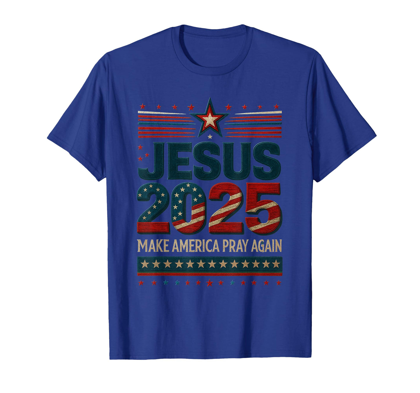 Christian Prayer Warriors USA Red White and Blue Flag T-Shirt