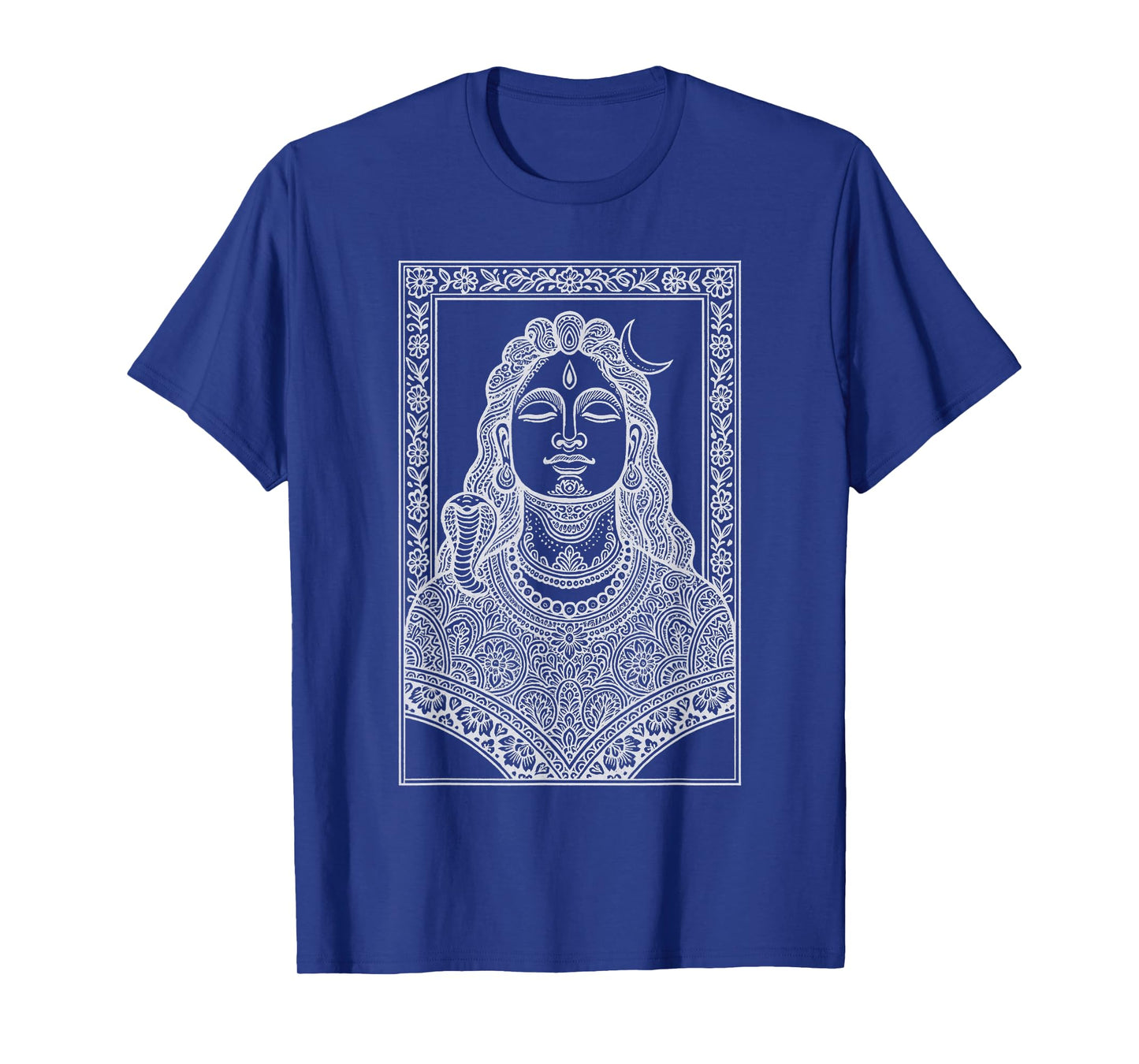 Traditional Indian Design Style Adiyogi God of Yoga Mahadev T-Shirt