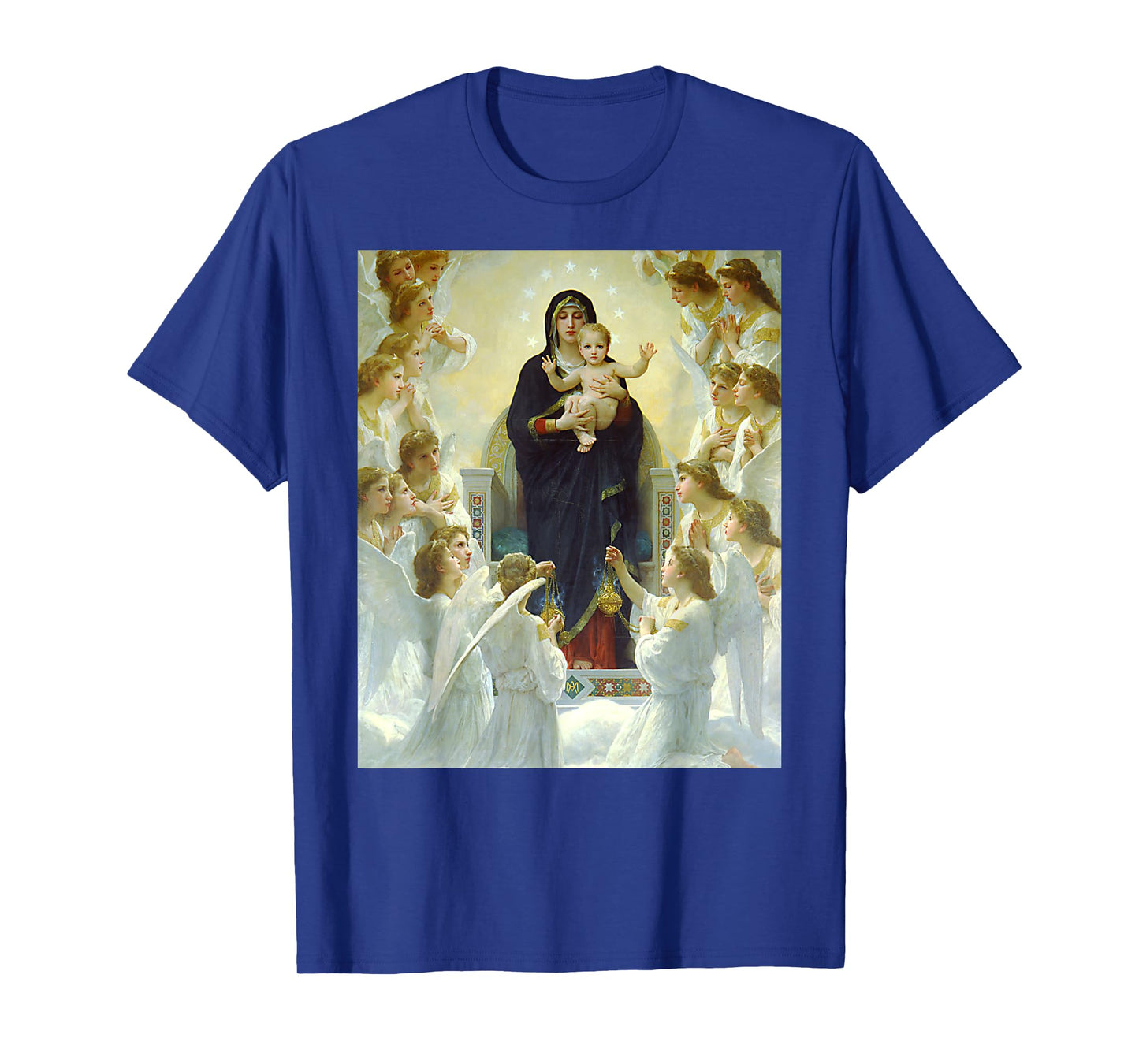 The Virgin with Angels Painting by William Bouguereau 1900 T-Shirt