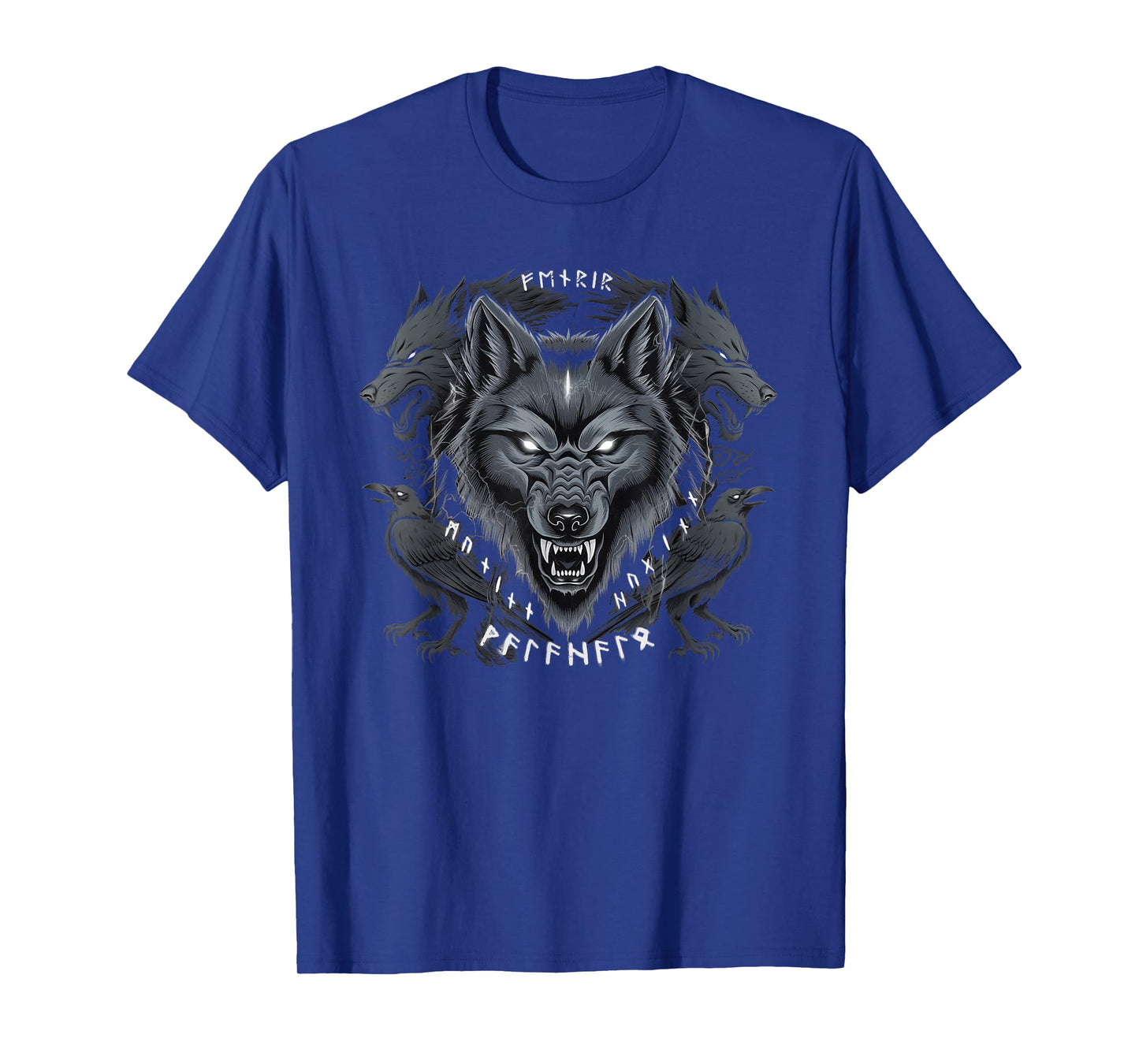 Fenrir Wolf Odins Fenrir Wolf Hugin Munin Ravens Walhalla T-Shirt