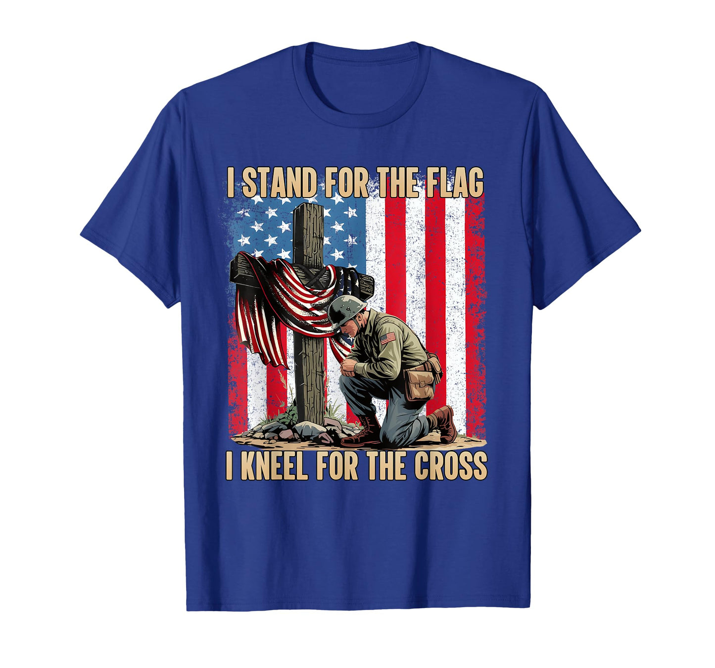 Memorial Day I Stand For The Flag I Kneel For The Cross T-Shirt