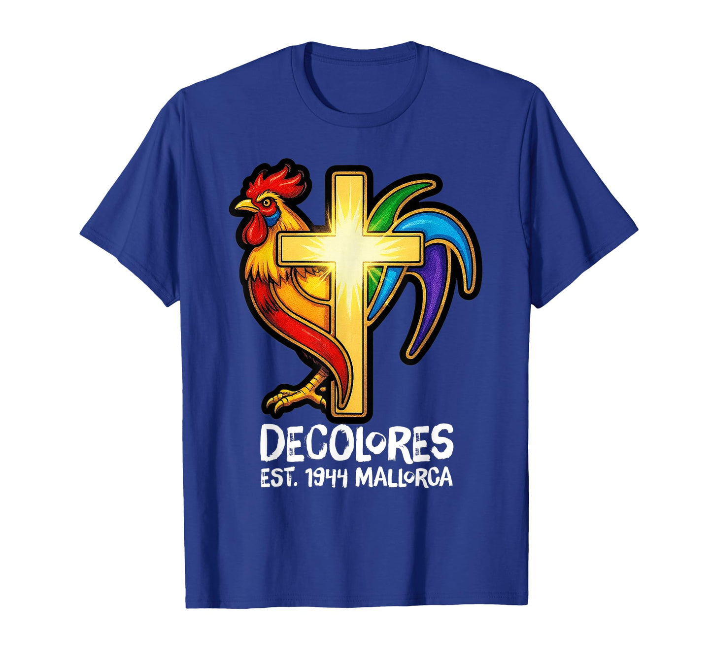 DeColores Cursillo Rainbow Rooster Catholic T-Shirt