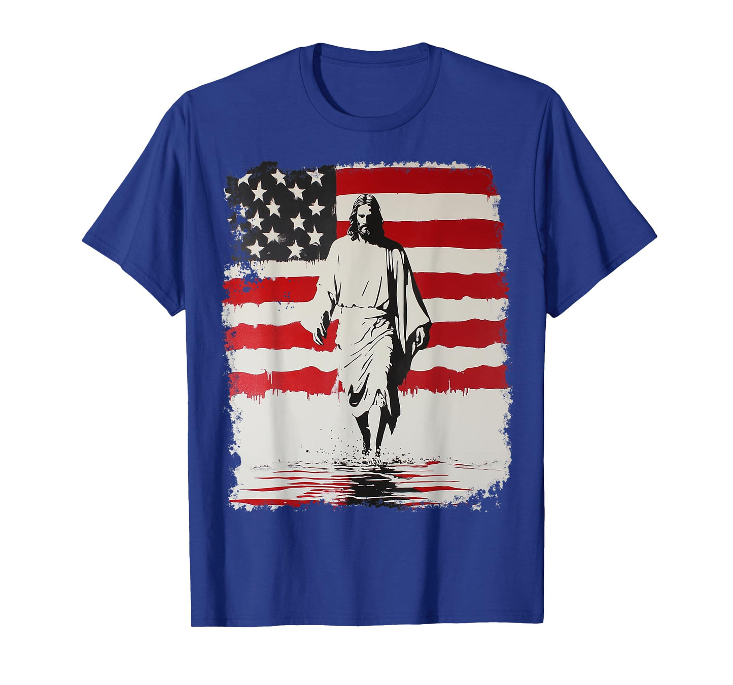 Jesus with American Flag T-Shirt